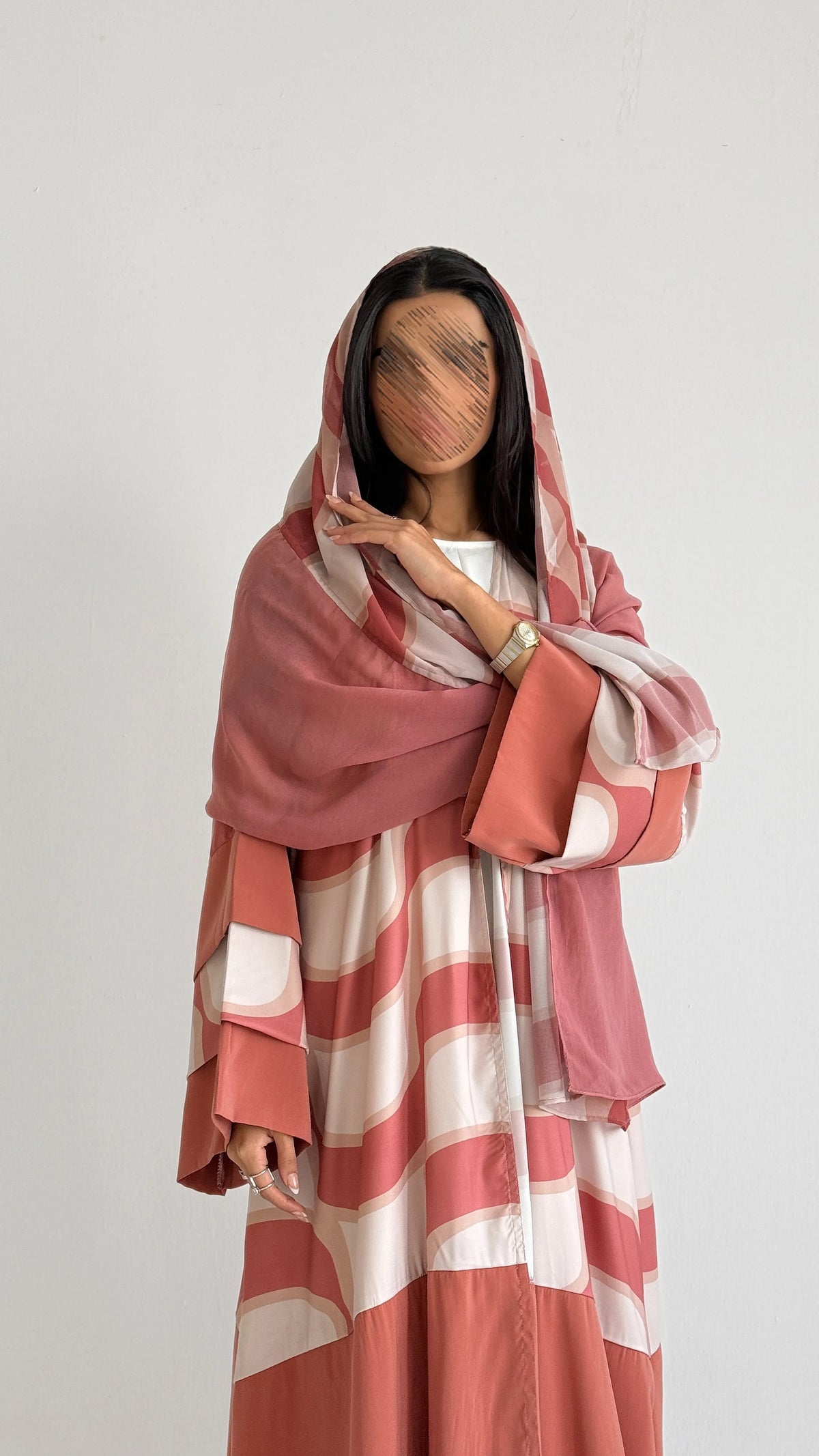 MWT4073 - عبايه طباعه كريب حصريه وانيقه - Aya