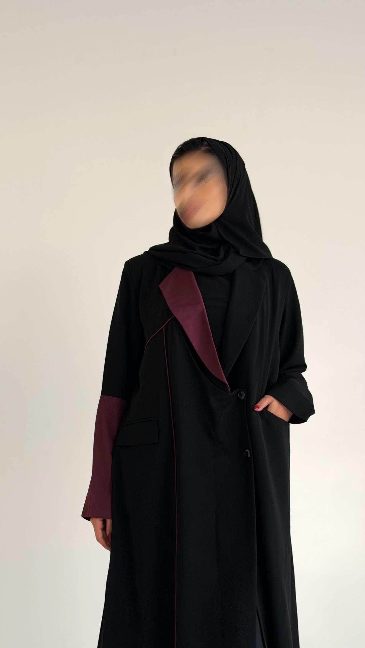MW1734 - عباية بليزر اسود - Aya
