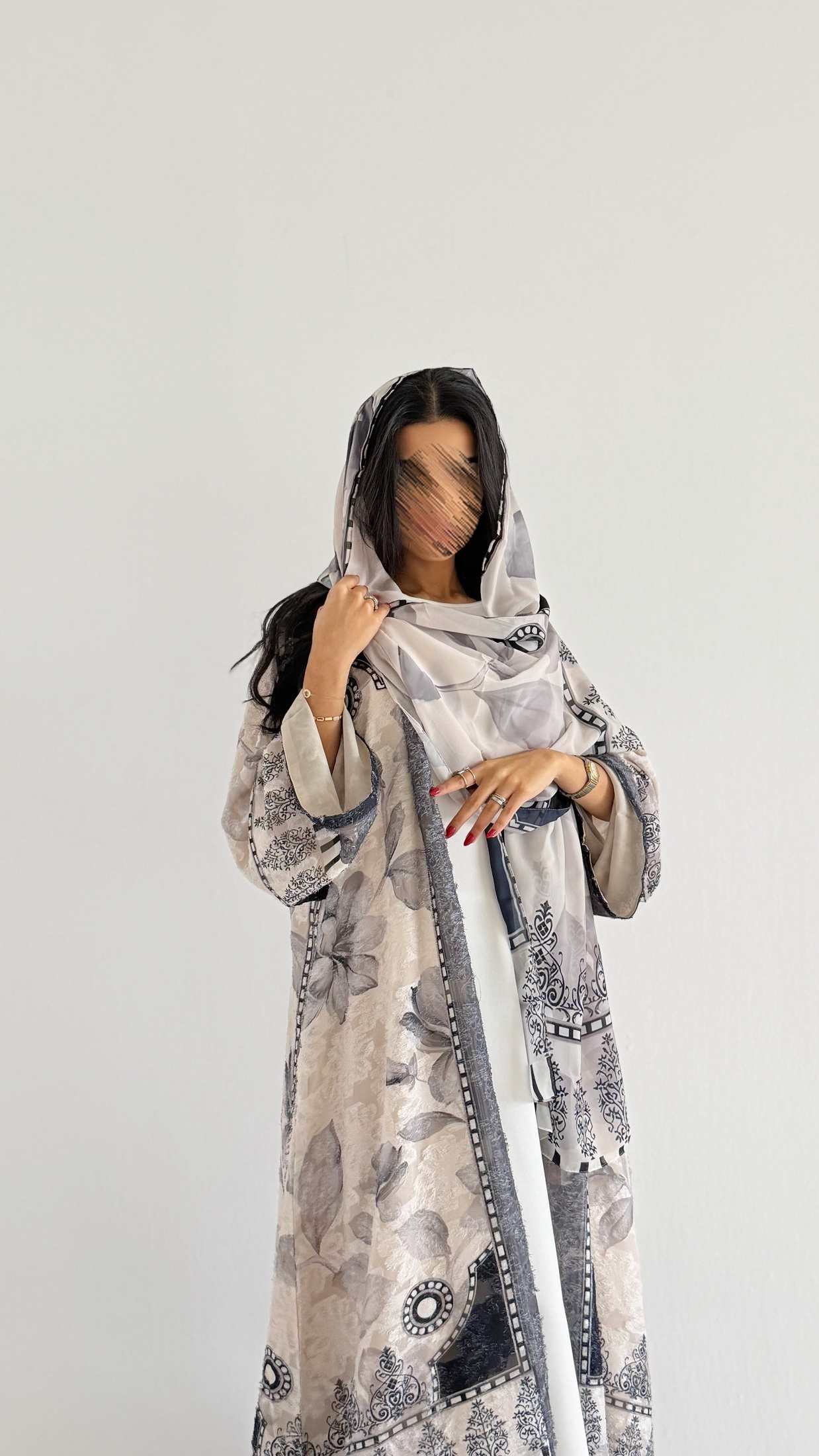 MWT1360 عباية طباعة | Printed Abaya - Aya