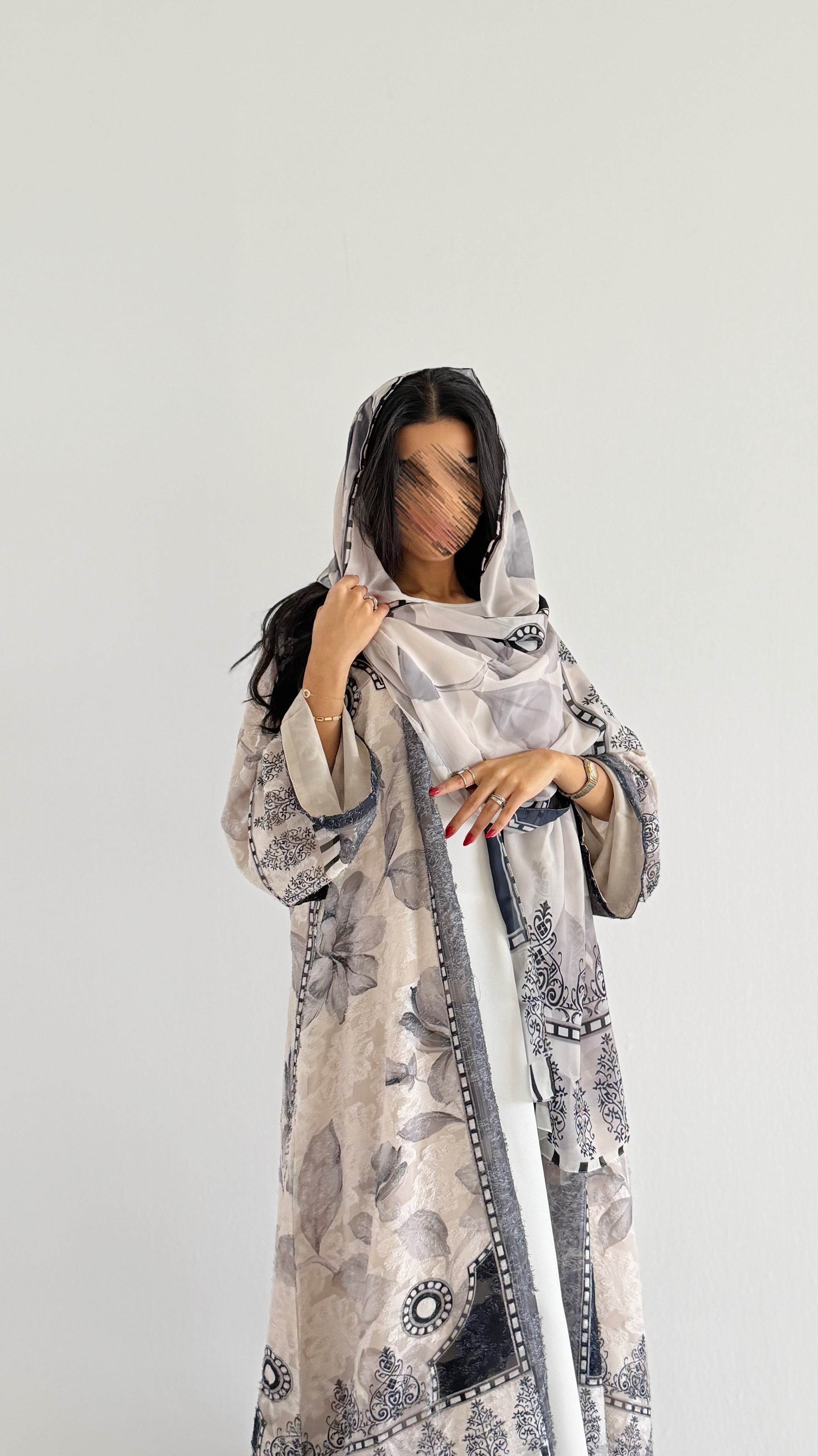MWT1360 عباية طباعة | Printed Abaya - Aya