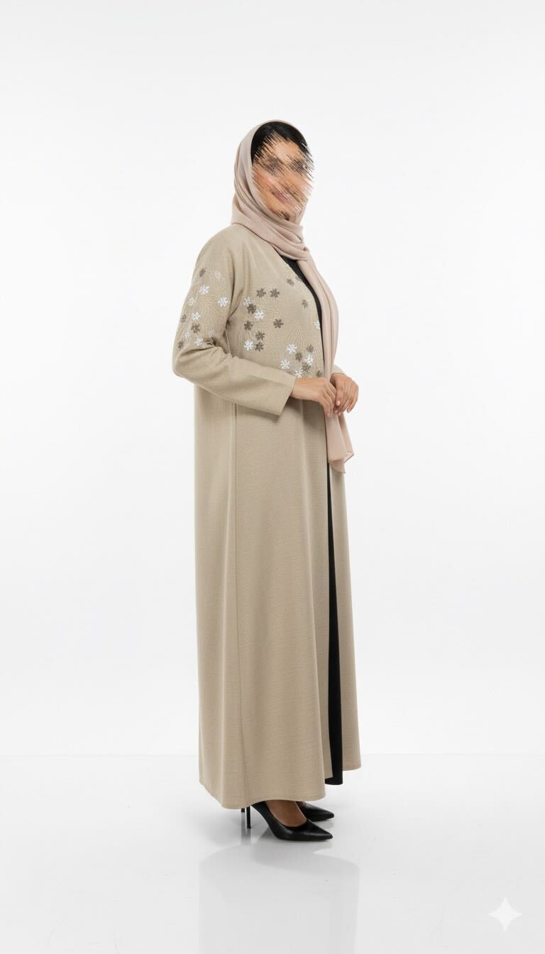 MW645 - Light Crepe Standing with Jacquard Half-Cloche