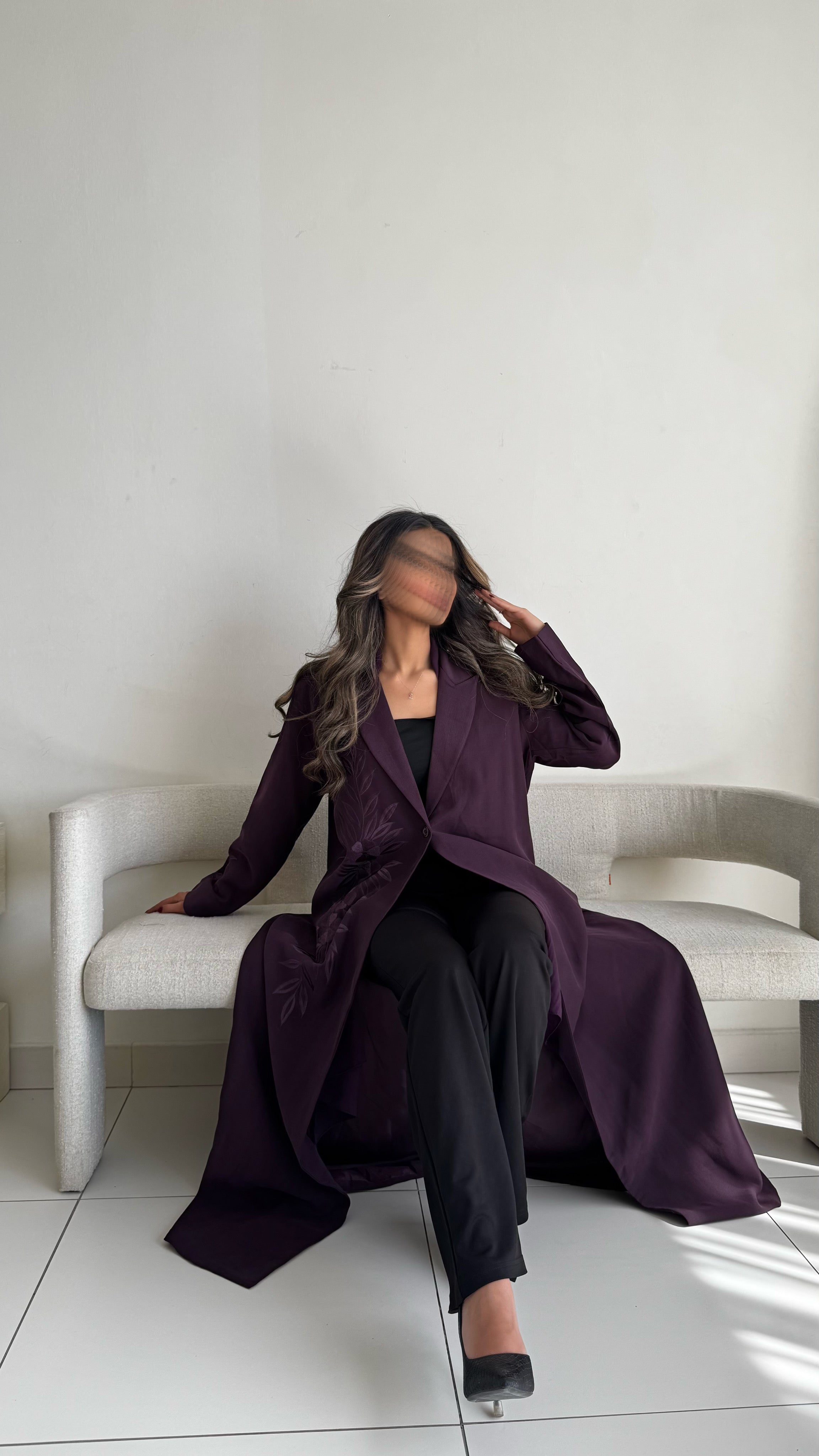 MWT309 - عباية بتطريز موفي - Aya