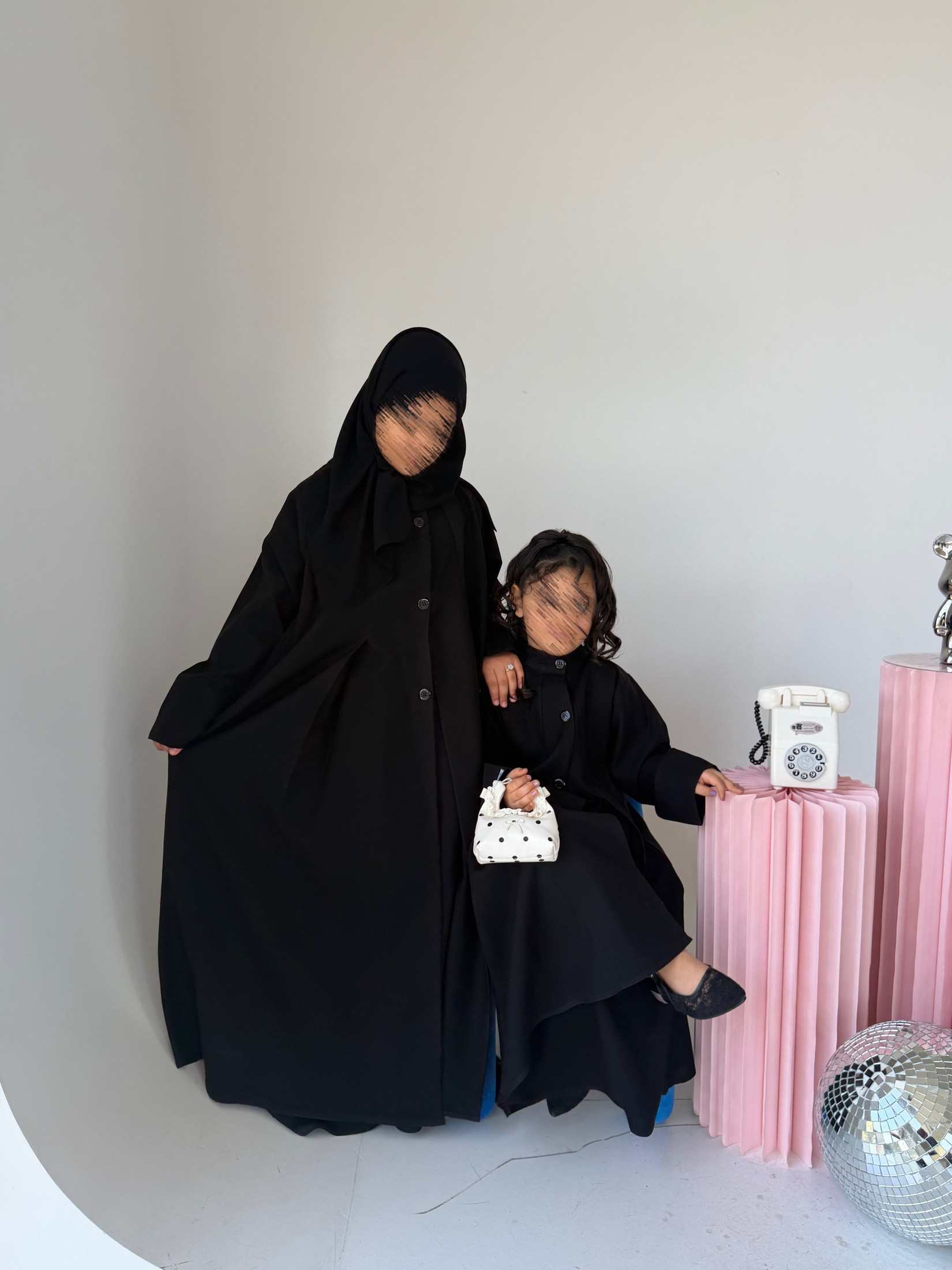 MWT4331 - عباية أطفال ميني مت سوداء يومية - Aya