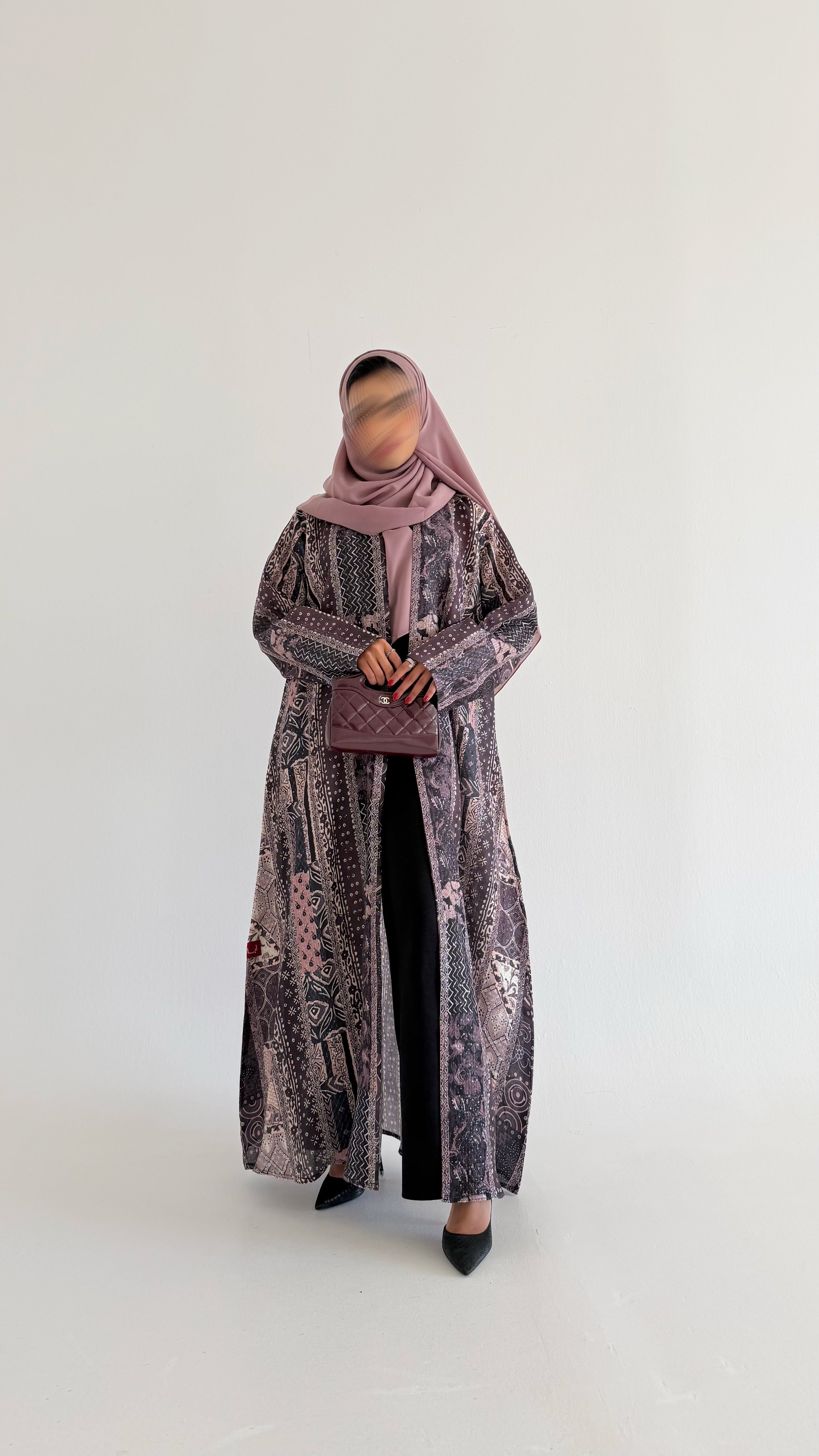 MWT533 - عباية لنن تطريز هندي - Aya