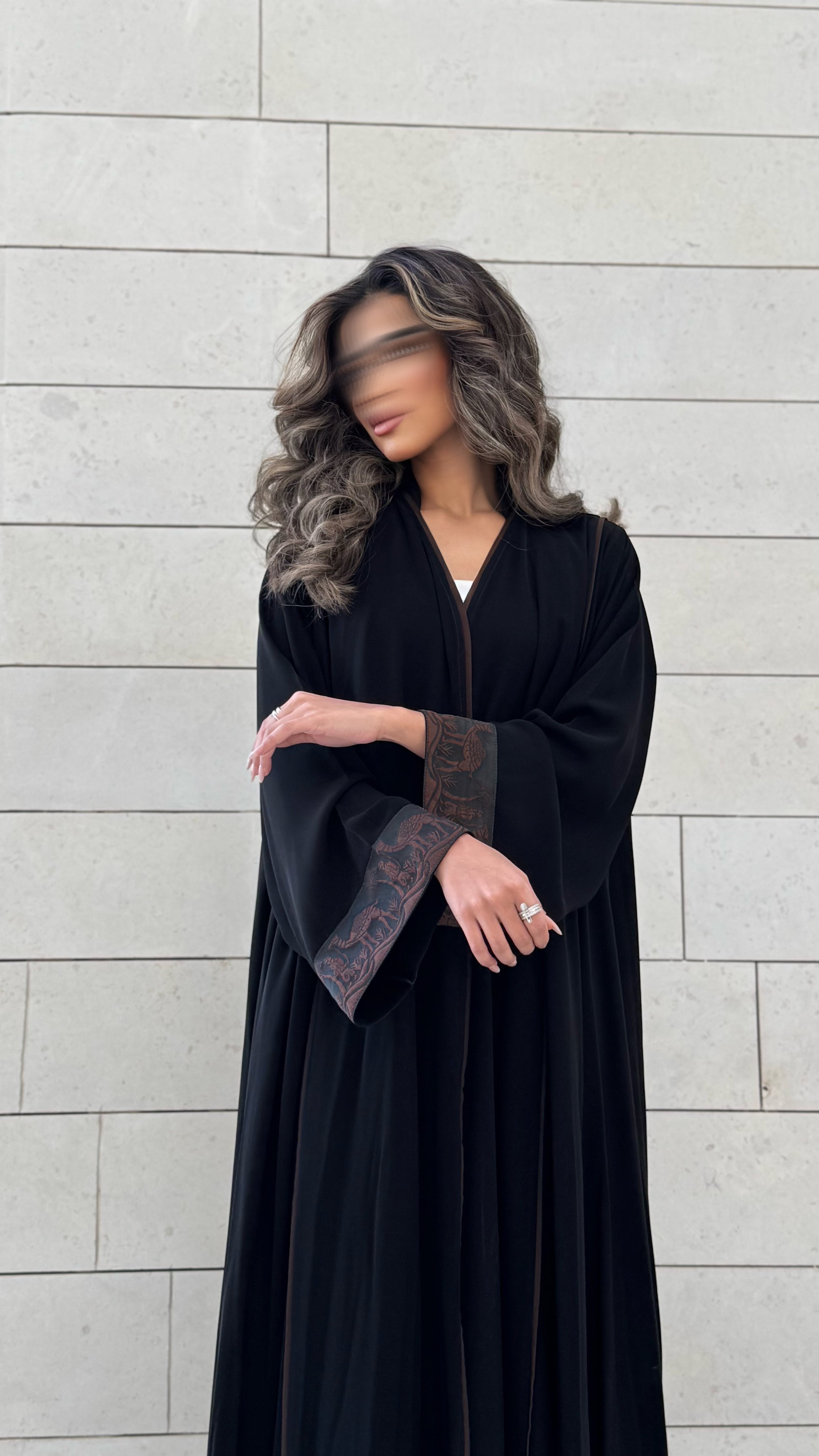 MW645 - Light Crepe Standing with Jacquard Half-Cloche