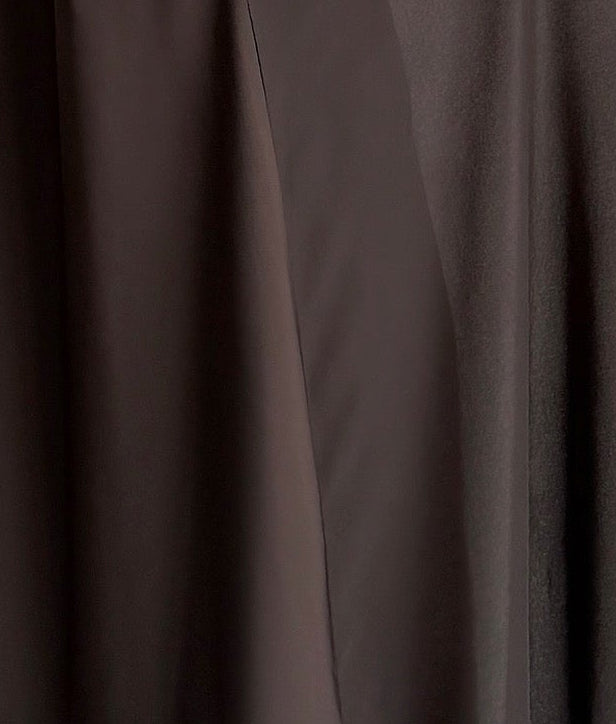 MWT1101 - عباية بني بتدخيله ساتان بالاكمام - Aya