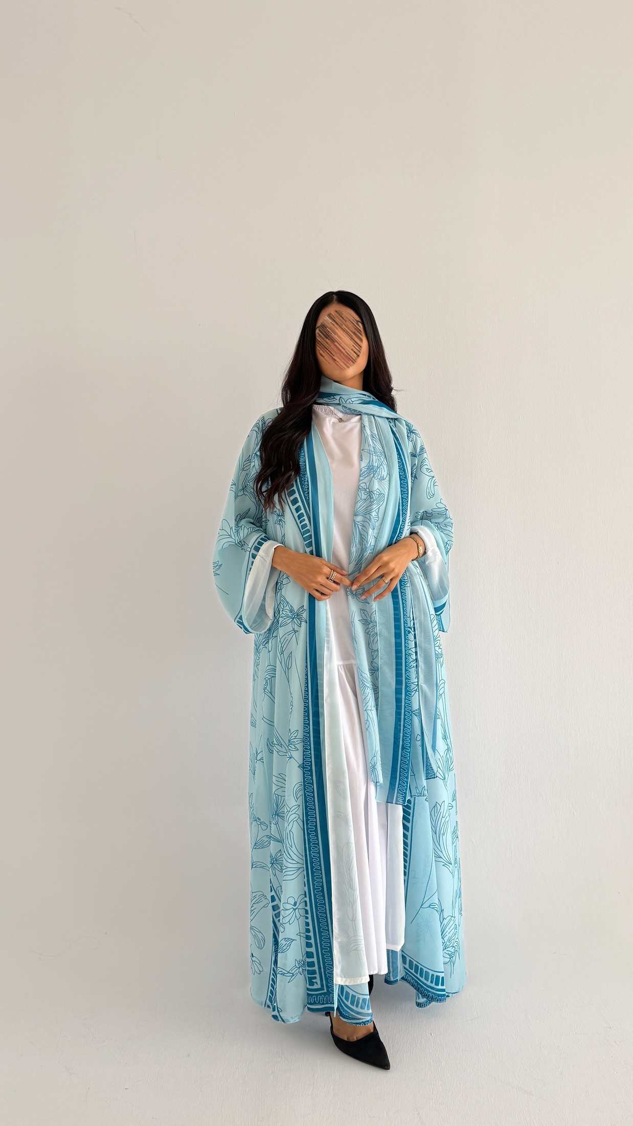 MWT2064 - عباية طباعة صيفية  |  Summer printed abaya - Aya