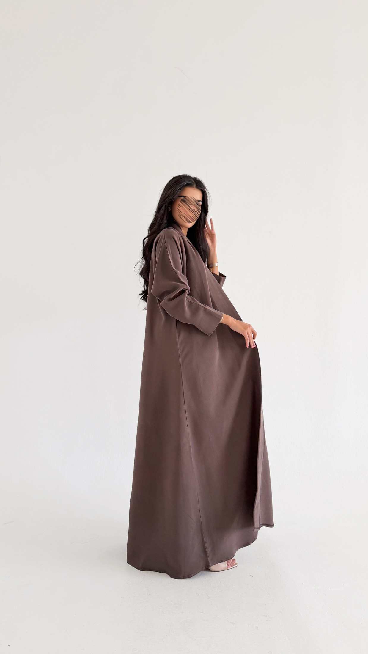 MWT1030 - عباية مع طرحة تطريز - Aya