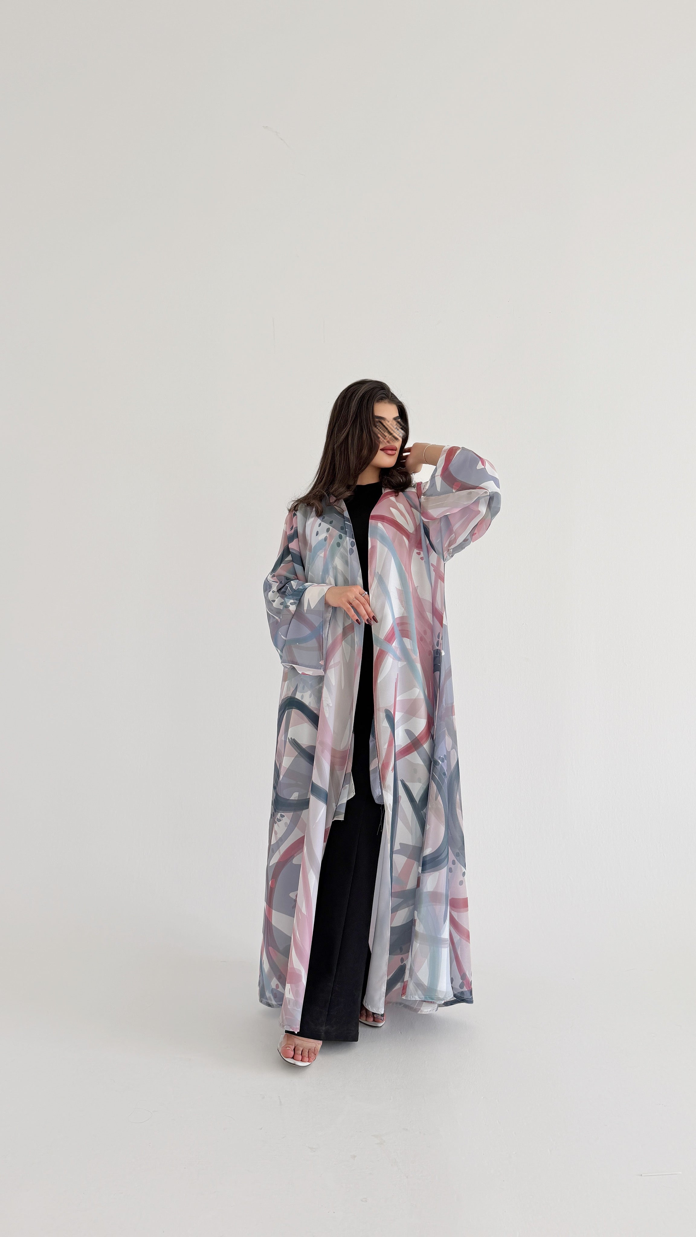 MWT1075 - عباية طباعة | Printed Abaya - Aya