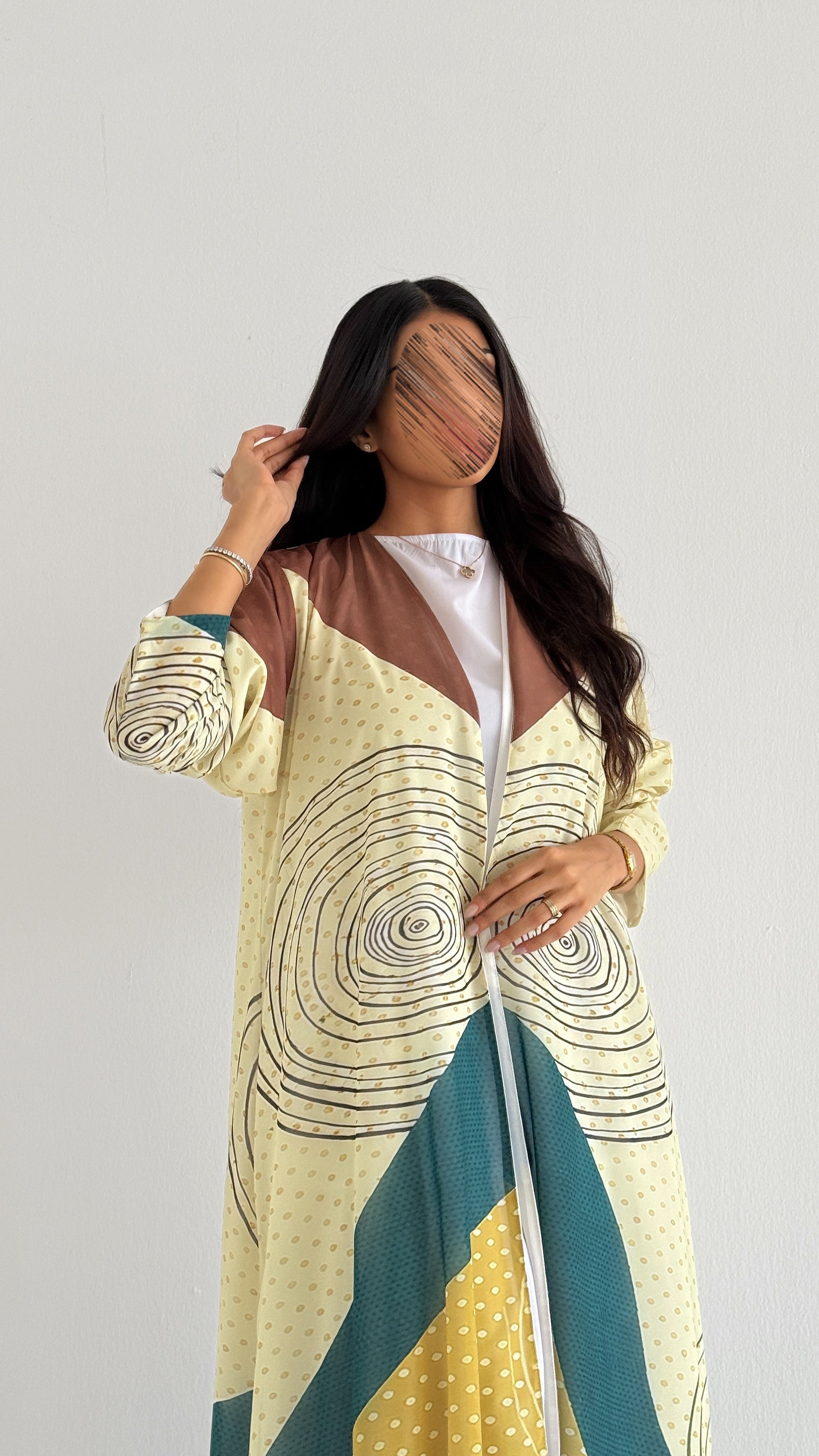 MWT2062 - عباية طباعة صيفية  |  Summer printed abaya - Aya