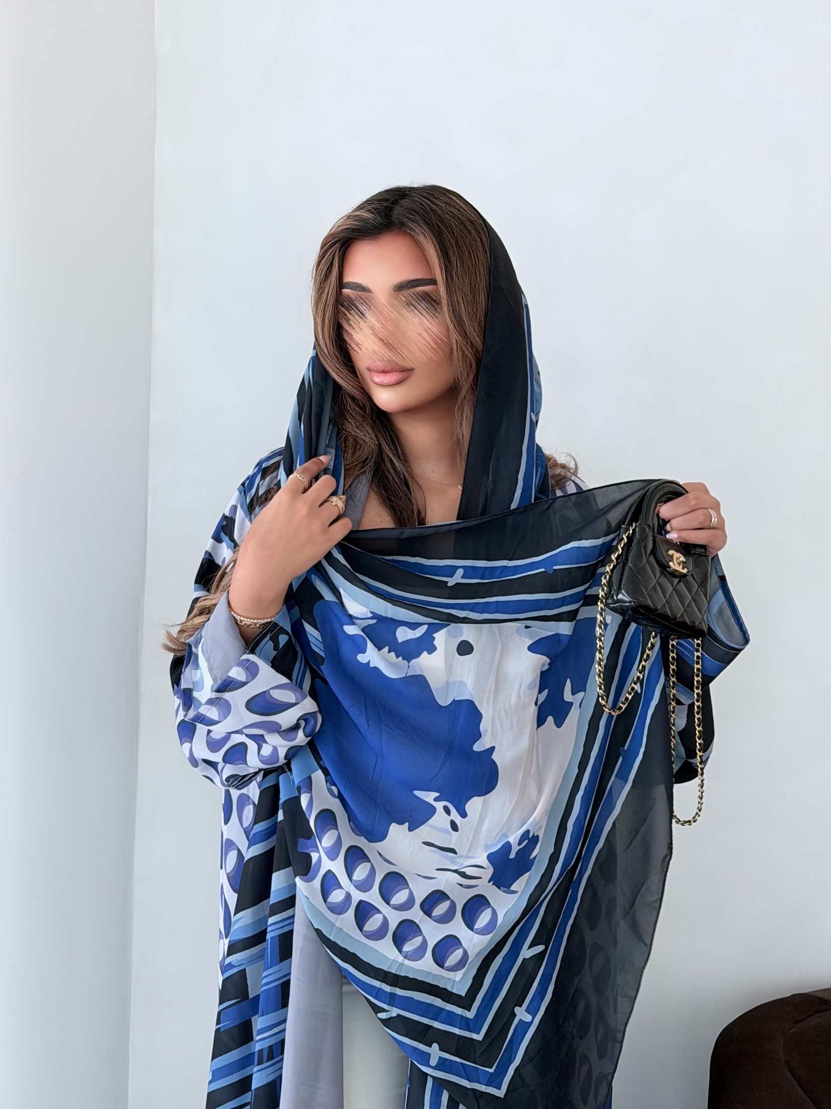 MWT1174 - عباية طباعة صيفية  |  Summer printed abaya - Aya