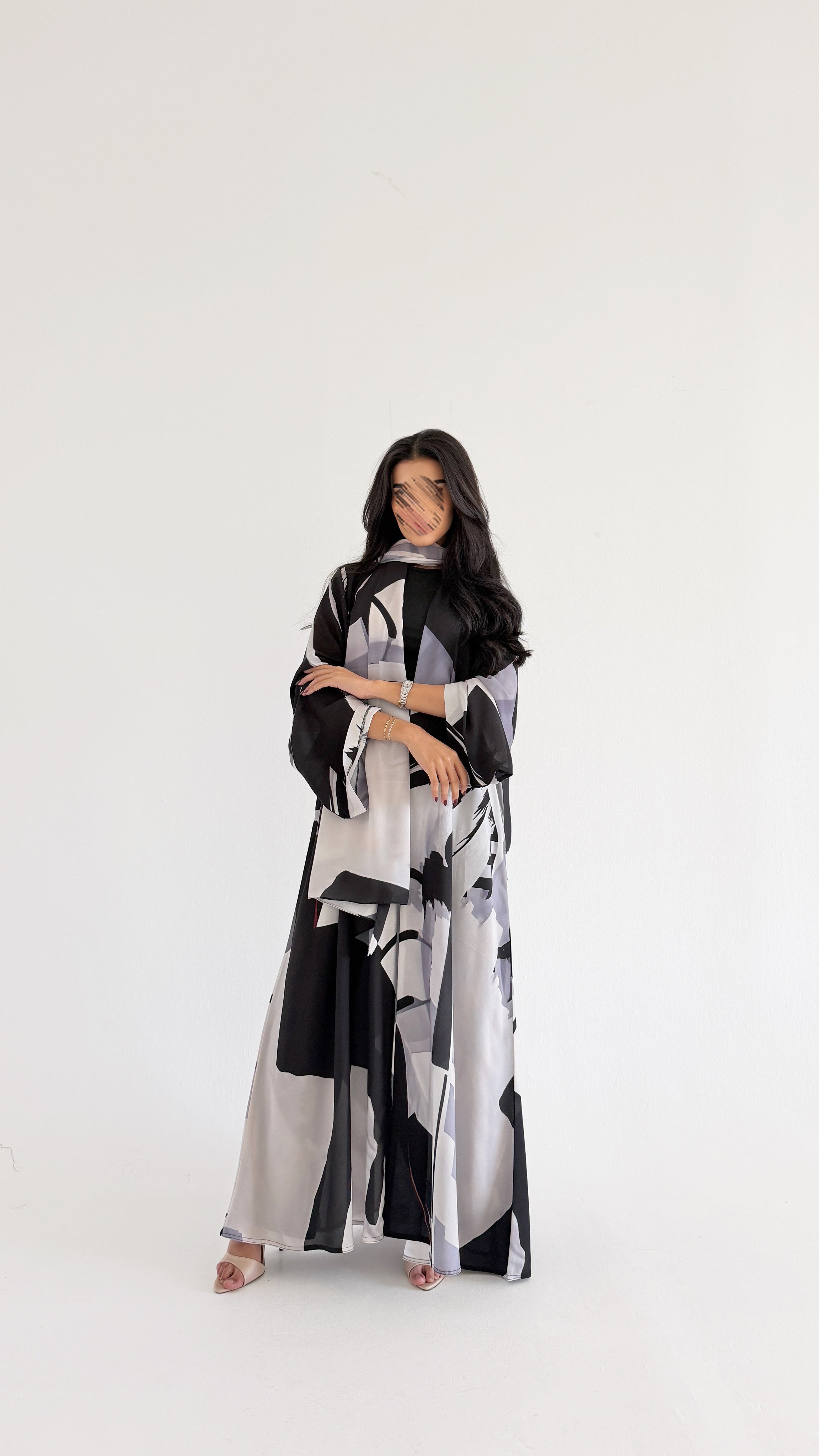 MWT1095 - عباية طباعة | Printed Abaya - Aya