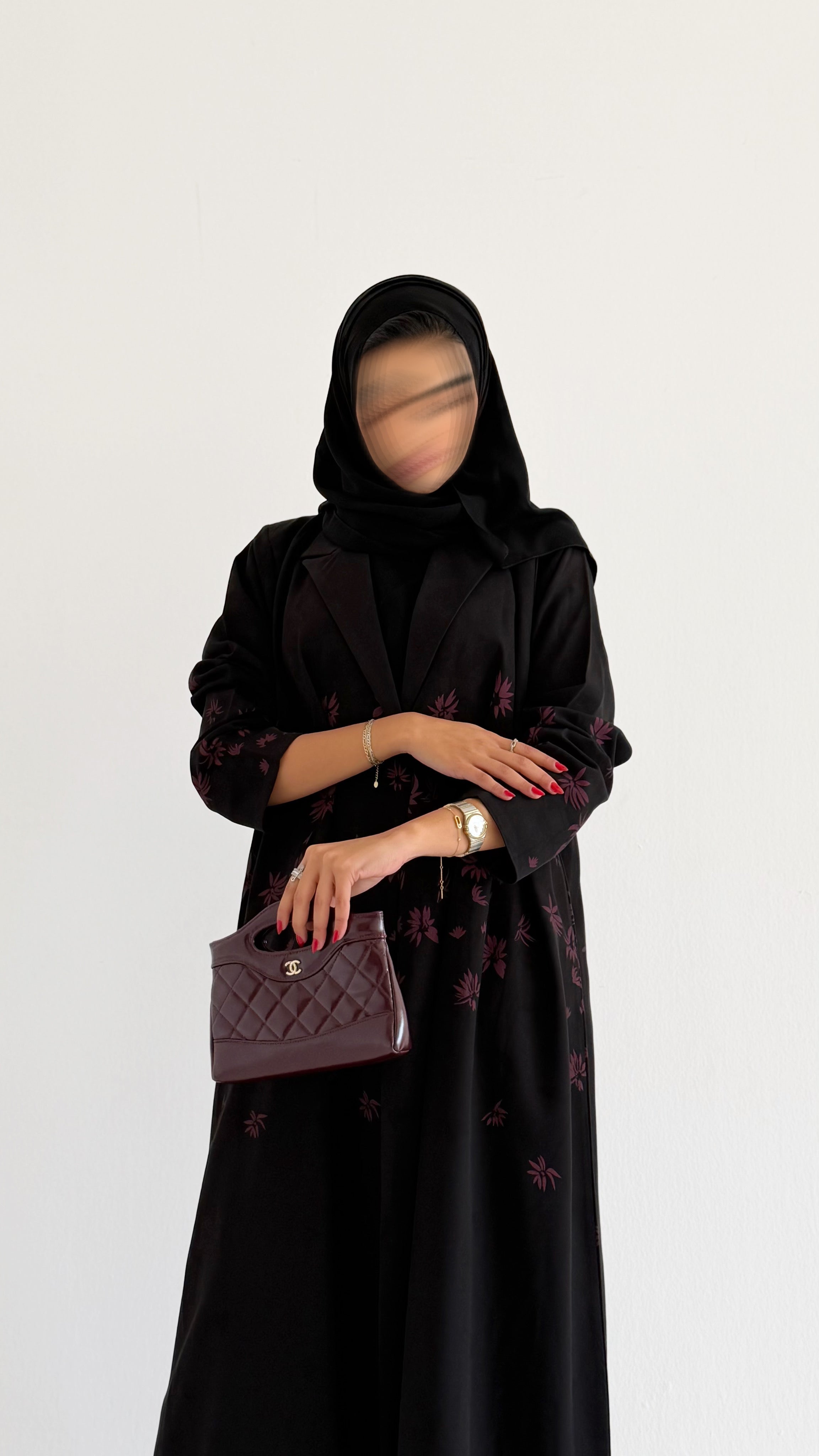 MW1301 - عبايه كريب سوداء