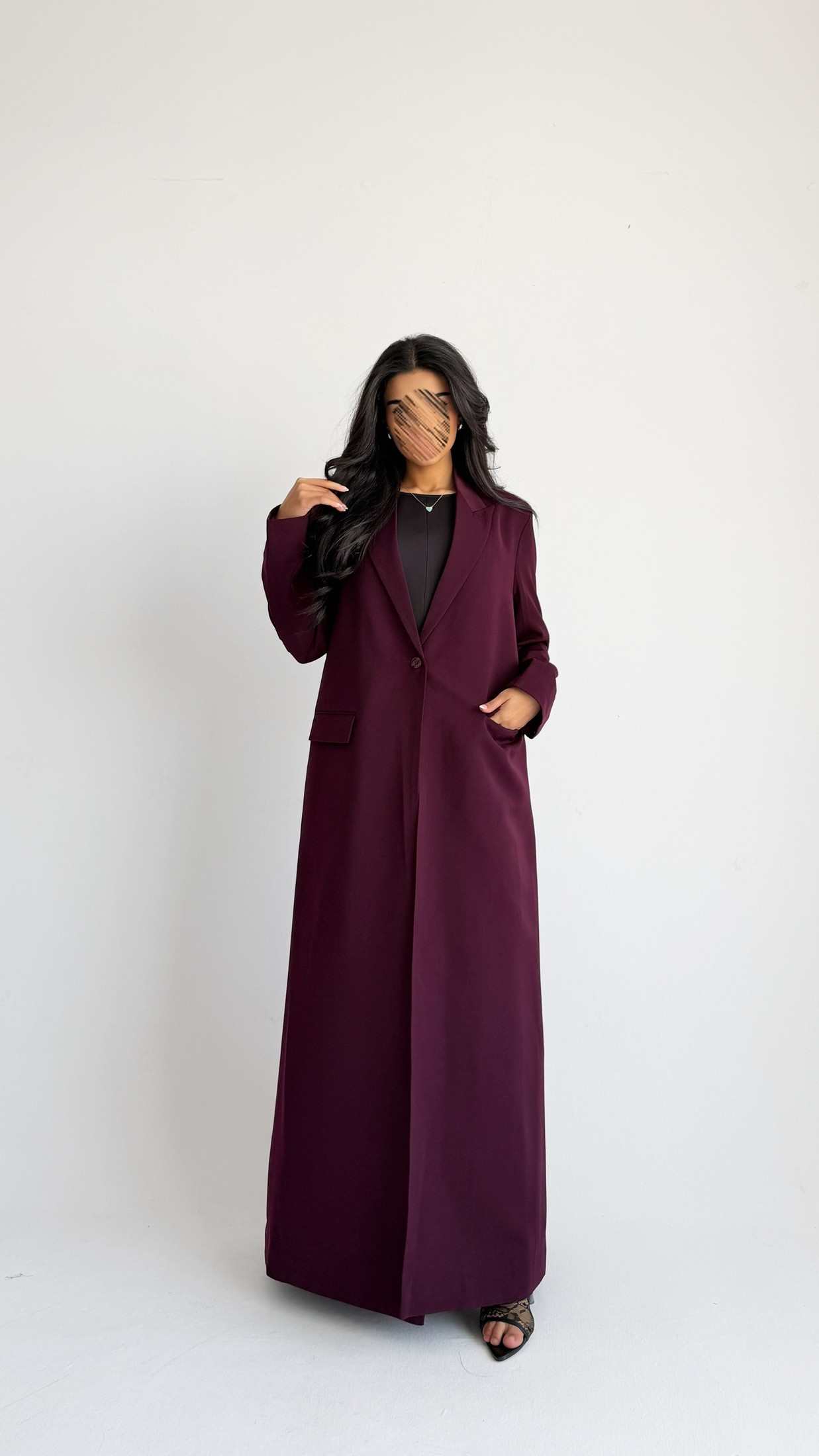 MWT1191 - عباية بليزر|  Blazer Abaya - Aya