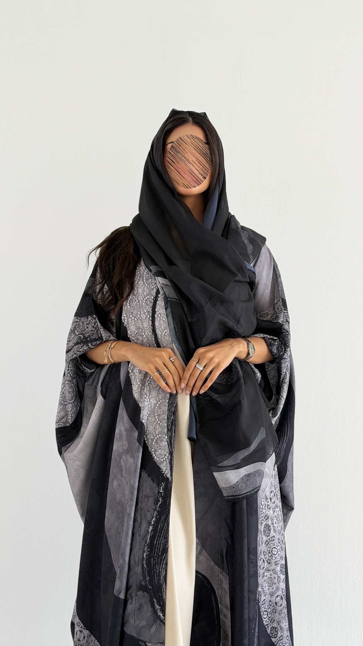 MWT1426 عباية طباعة | Printed Abaya - Aya