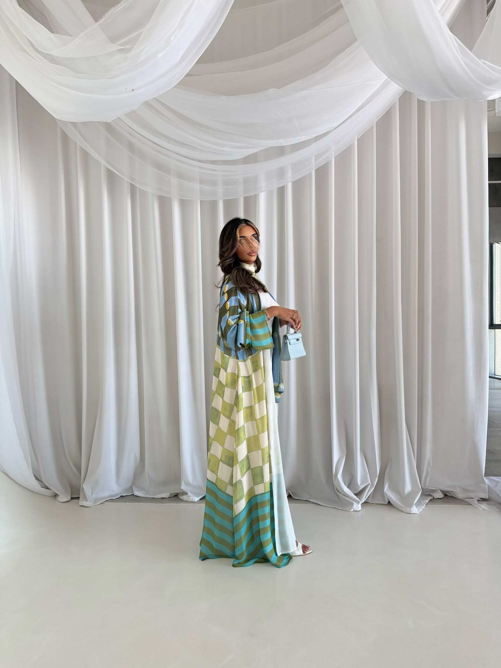MWT2110 - عباية طباعة صيفية Summer Printed Abaya
