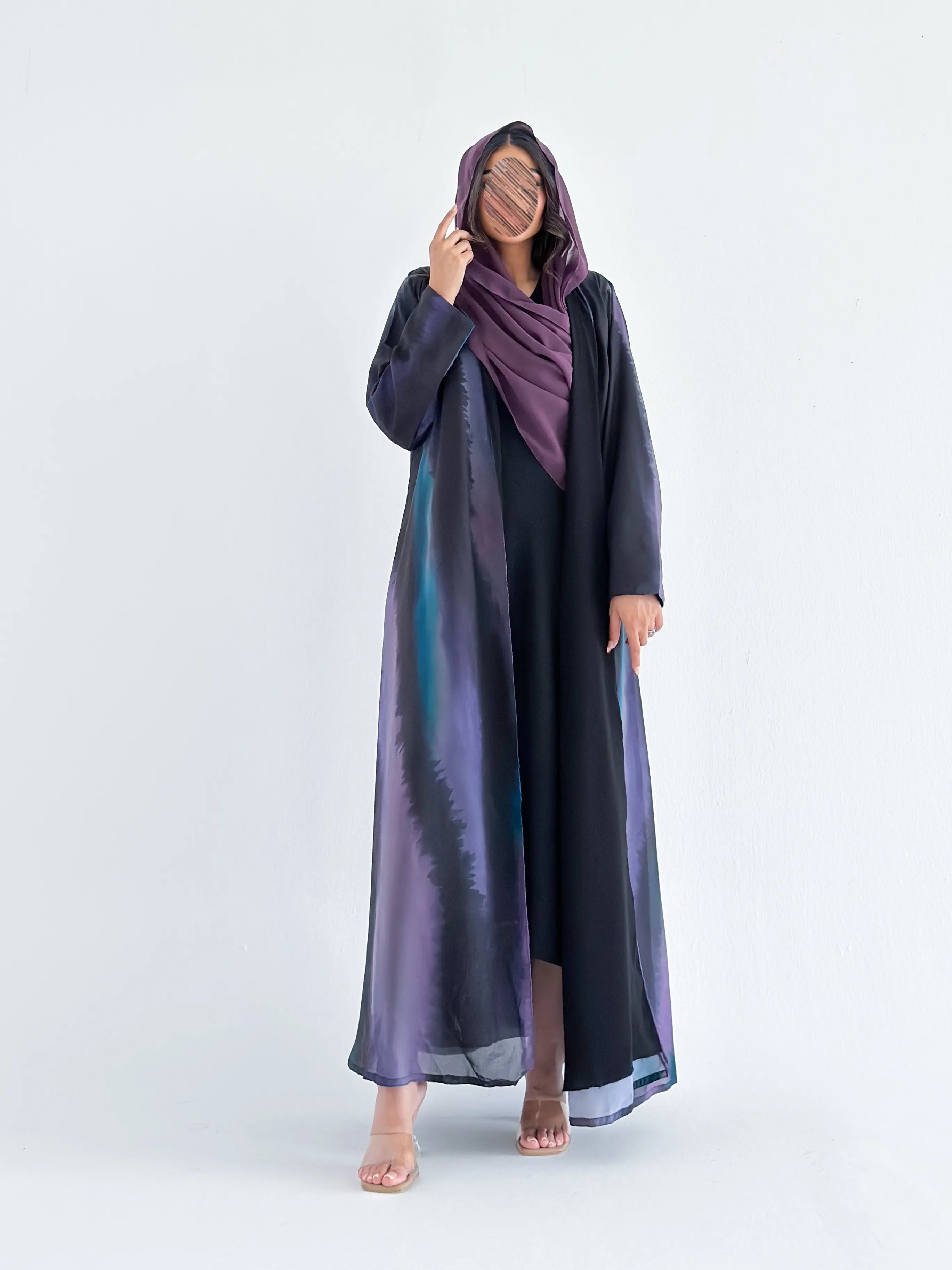 MWT2137 - عباية طباعة- Printed Abaya