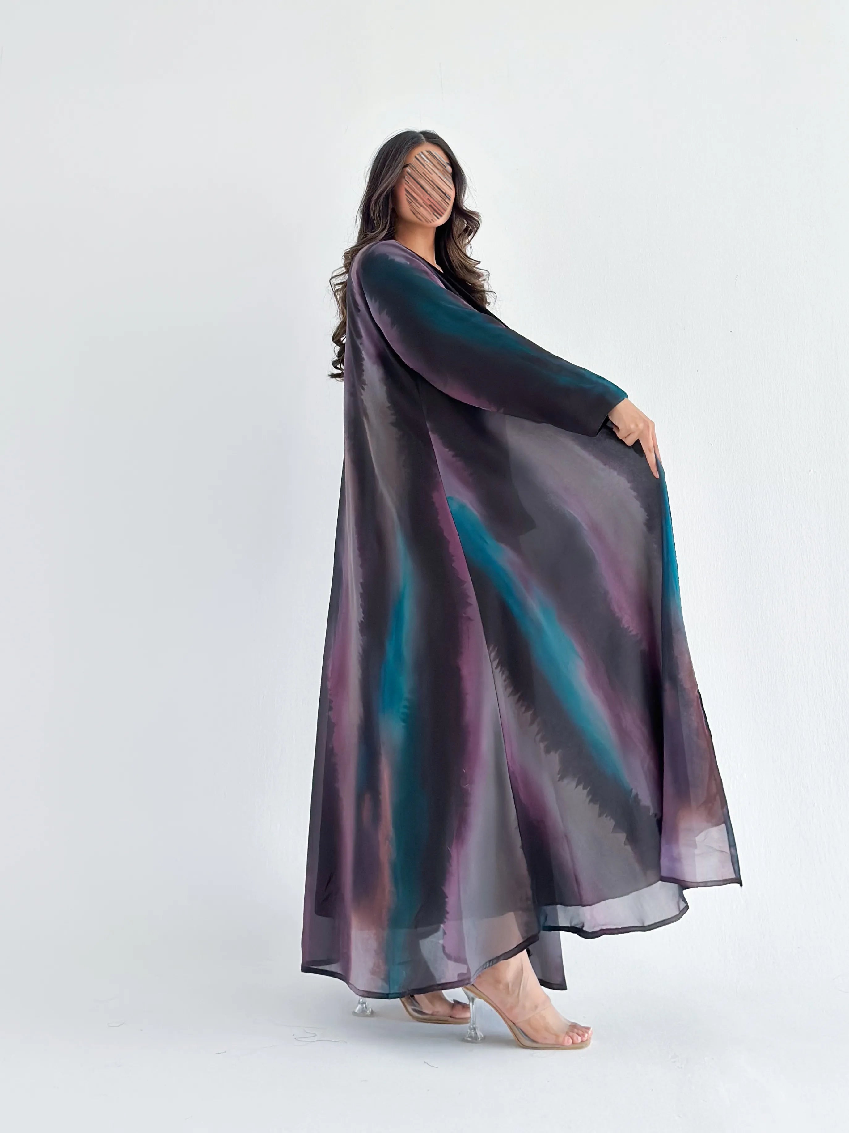 MWT2138 - عباية طباعة- Printed Abaya