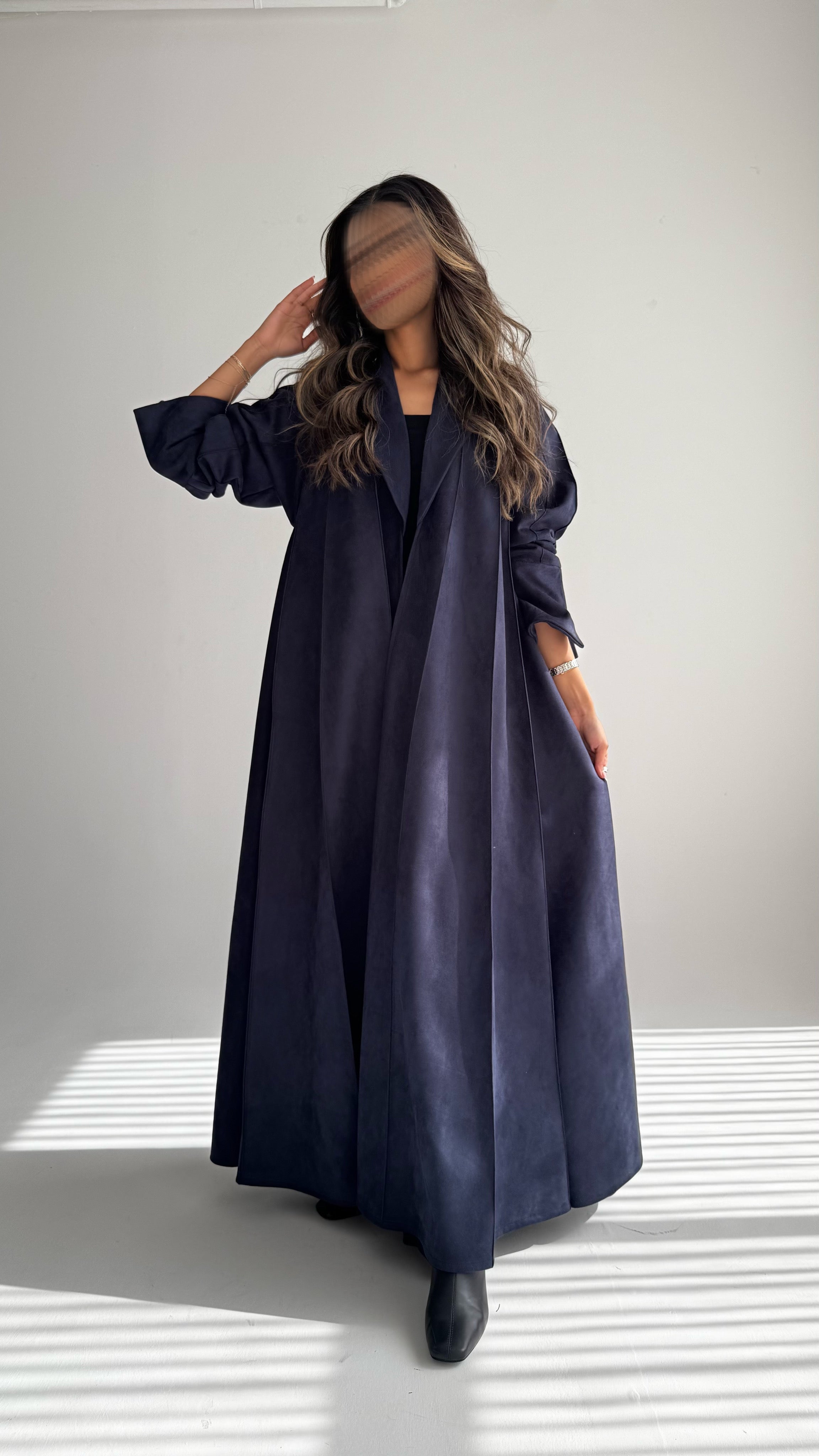 MWT844 - عباية بليزر شامواة |  Blazer Abaya - Aya