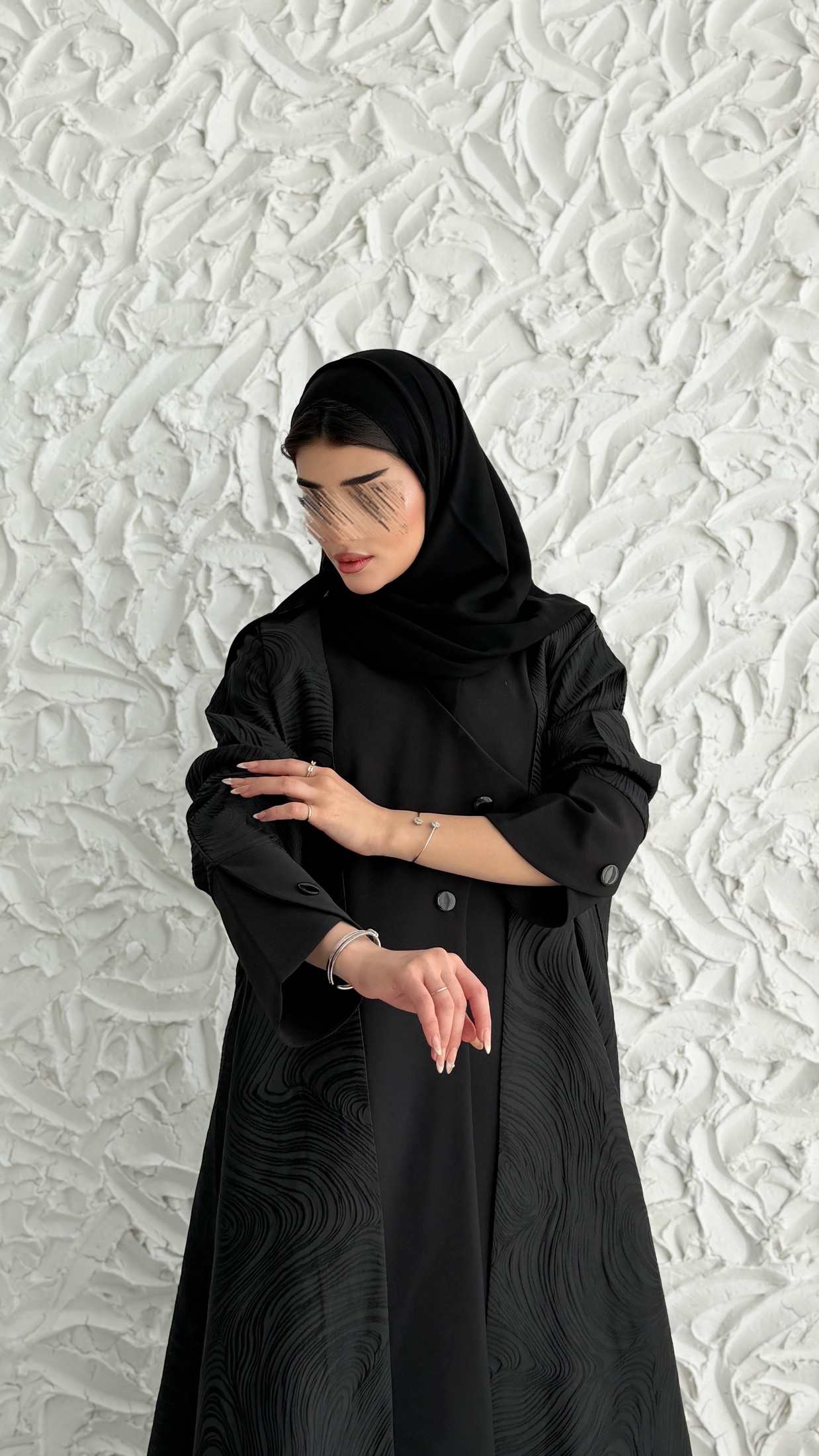 MW2062 - عباية جاكارهندي نص كلوش - Aya
