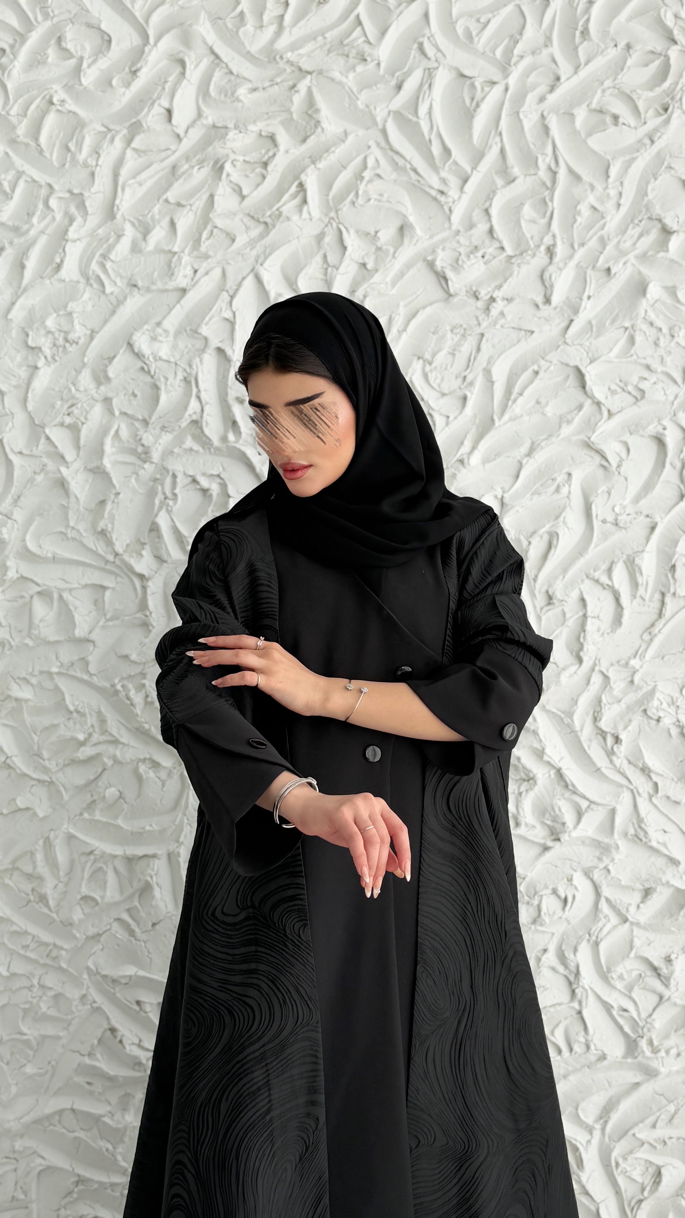 MW2062 - عباية جاكارهندي نص كلوش - Aya