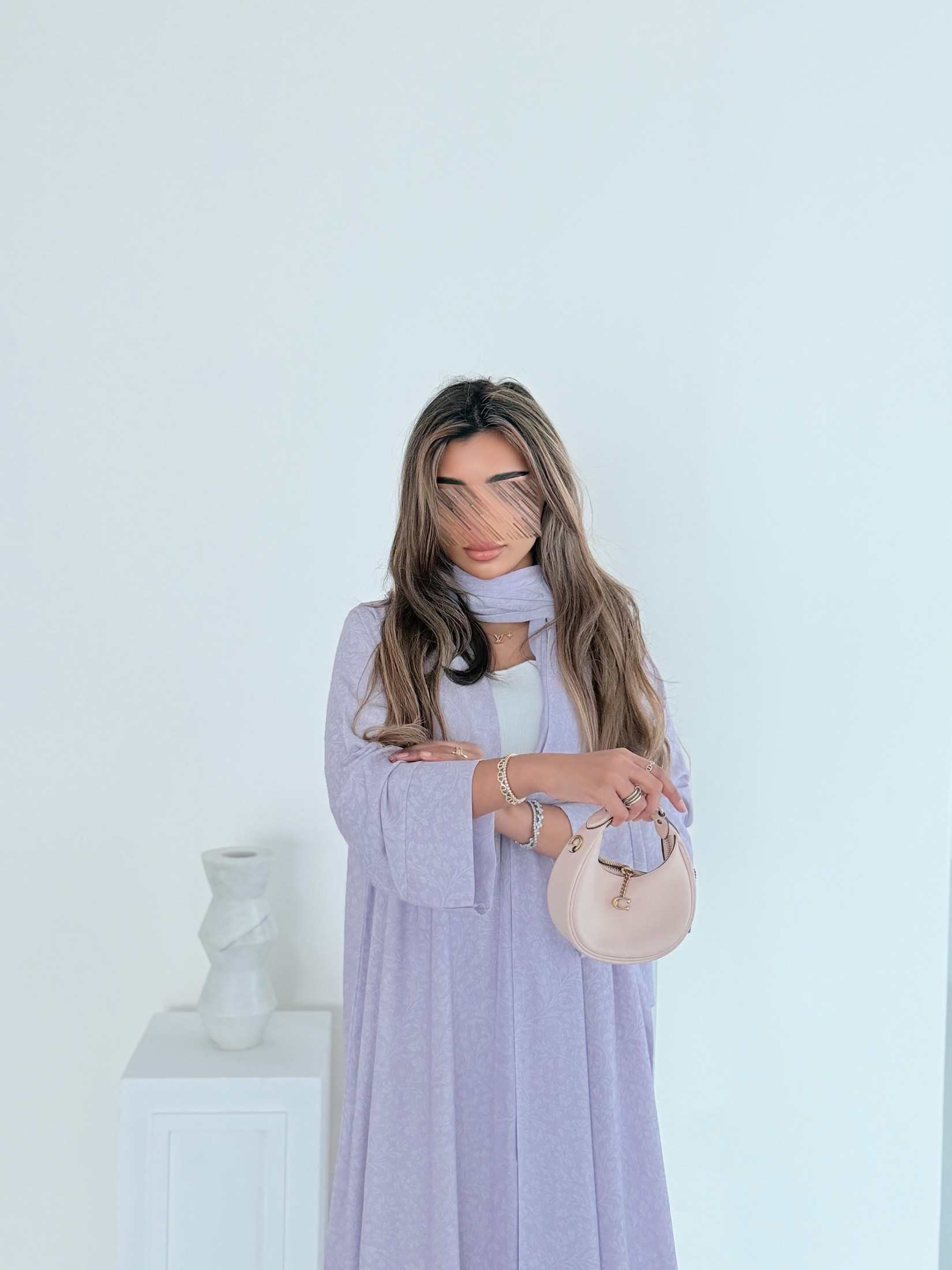MWT5085 - قماش طباعة موف فاتح مشجر - Aya