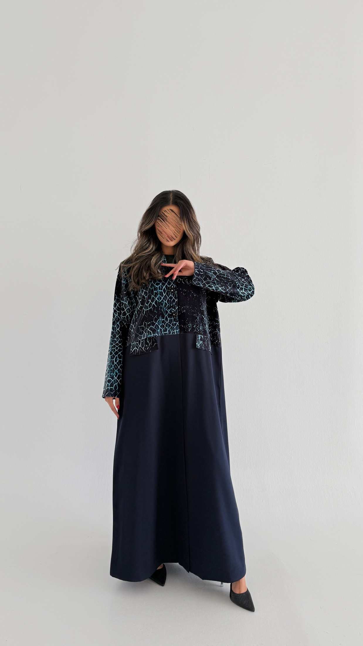 MWT744 - عباية بليزر برينت - Aya