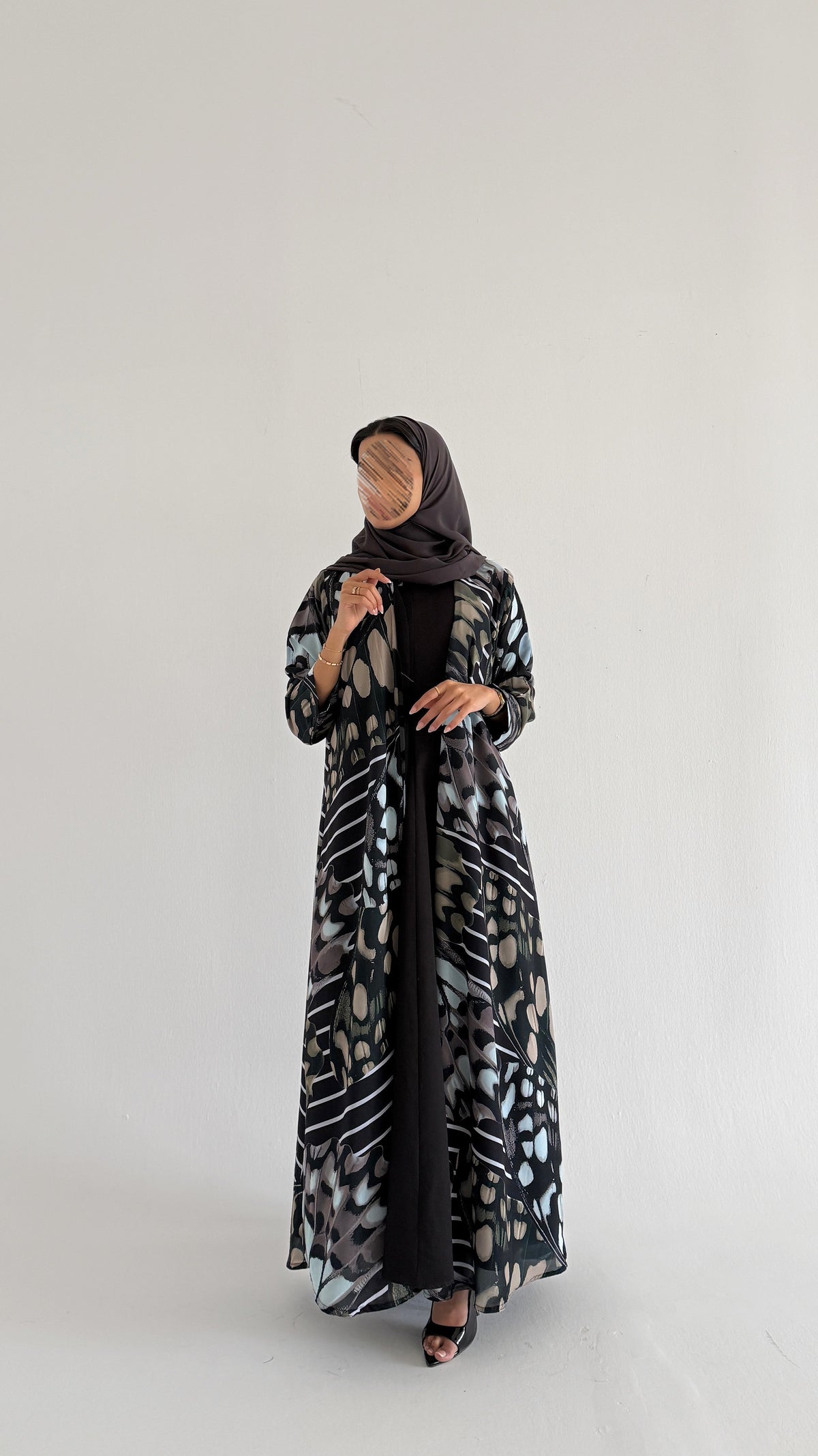 MWT2133 - عباية طباعة- Printed Abaya