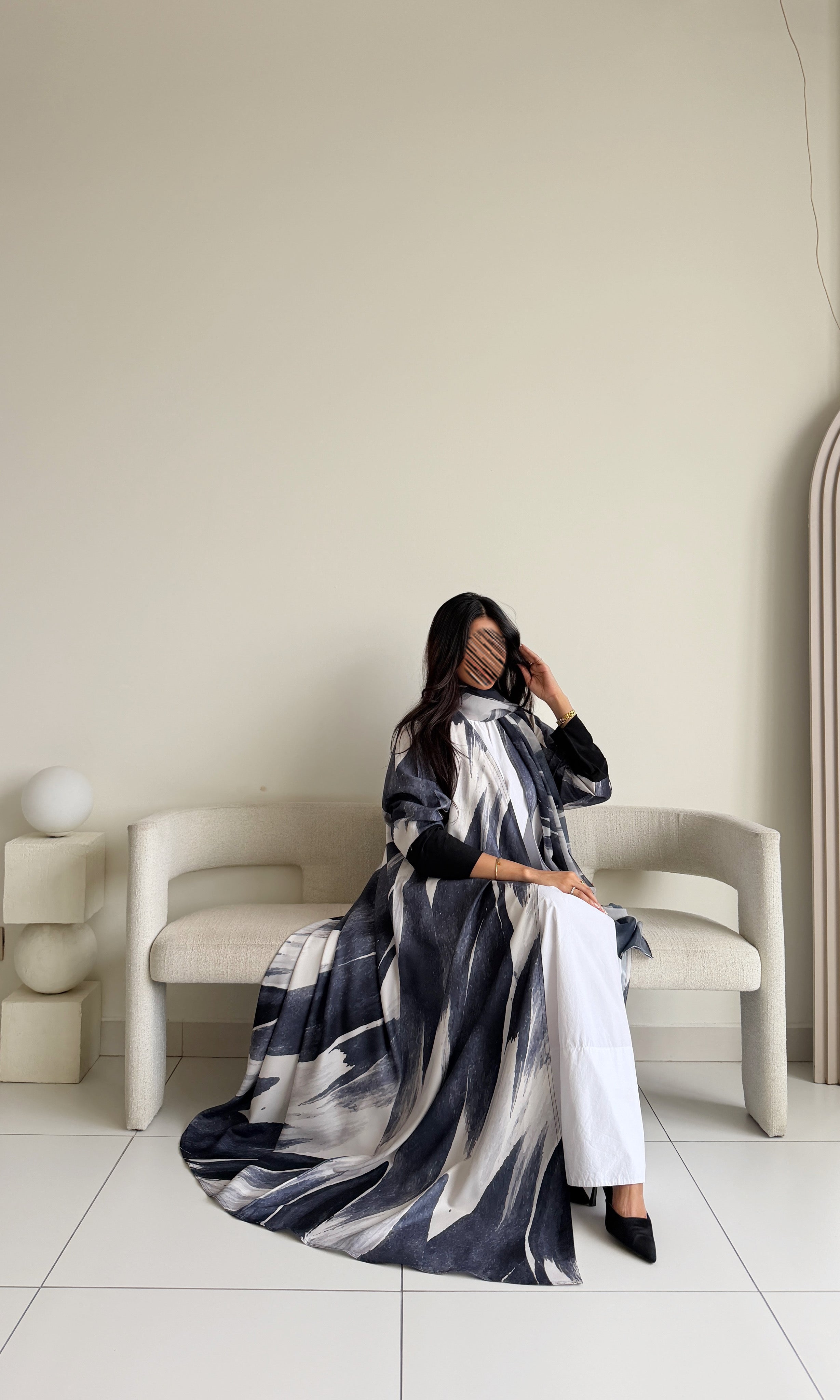MWT1159 - عباية طباعة | Printed Abaya - Aya