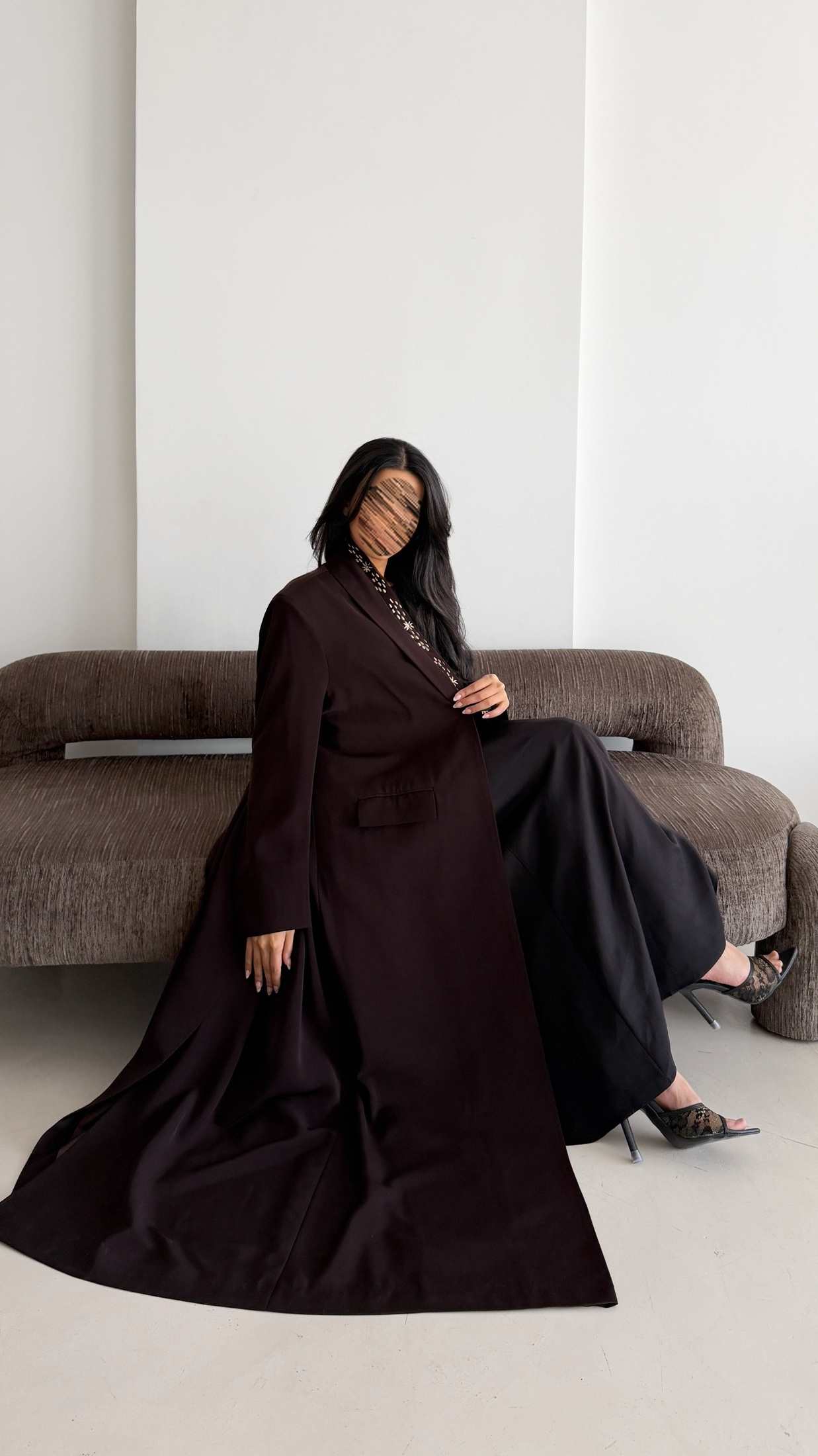 MWT1214 - عباية بليزر|  Blazer Abaya - Aya