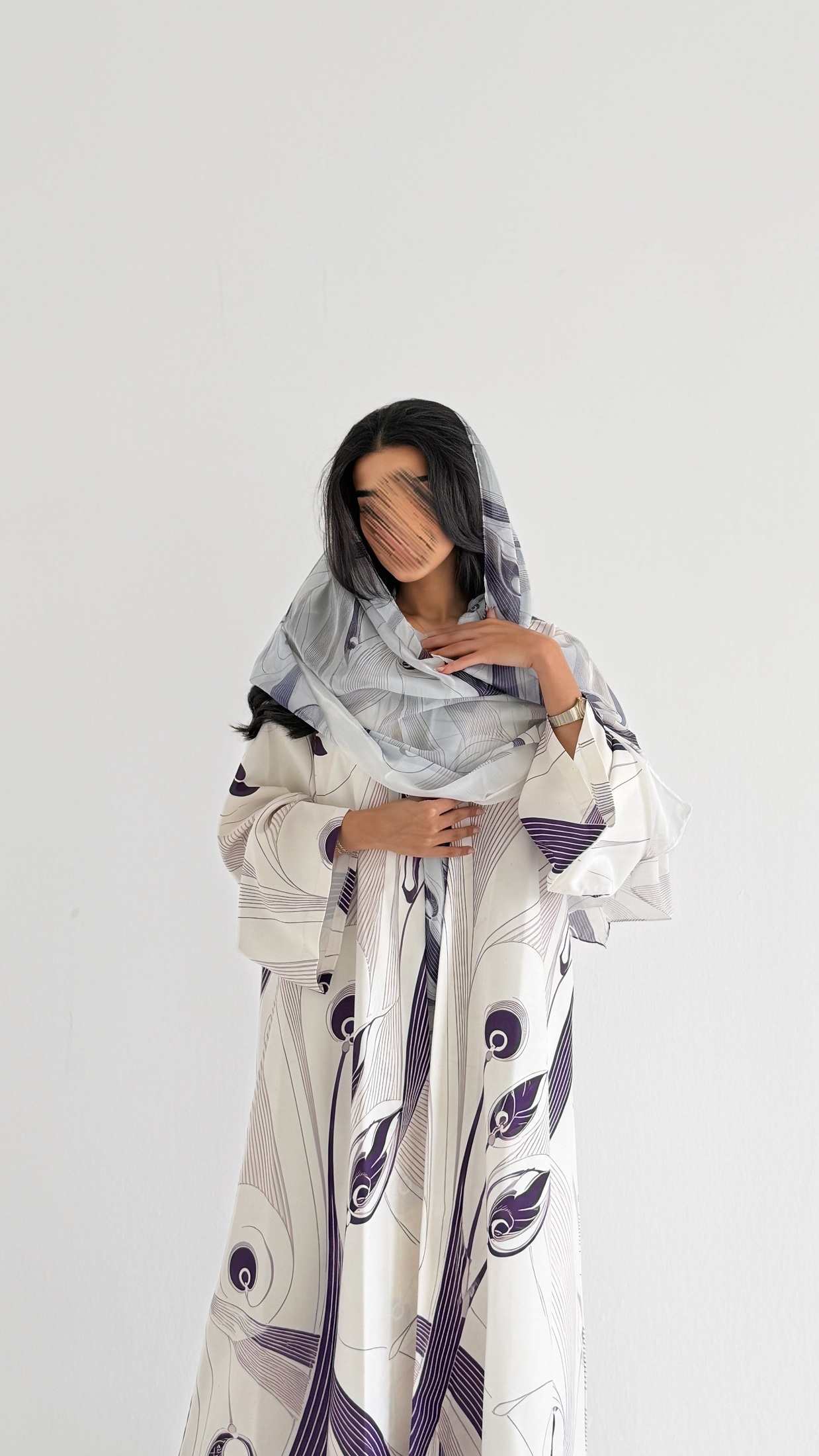 MWT1146 - عباية طباعة | Printed Abaya - Aya