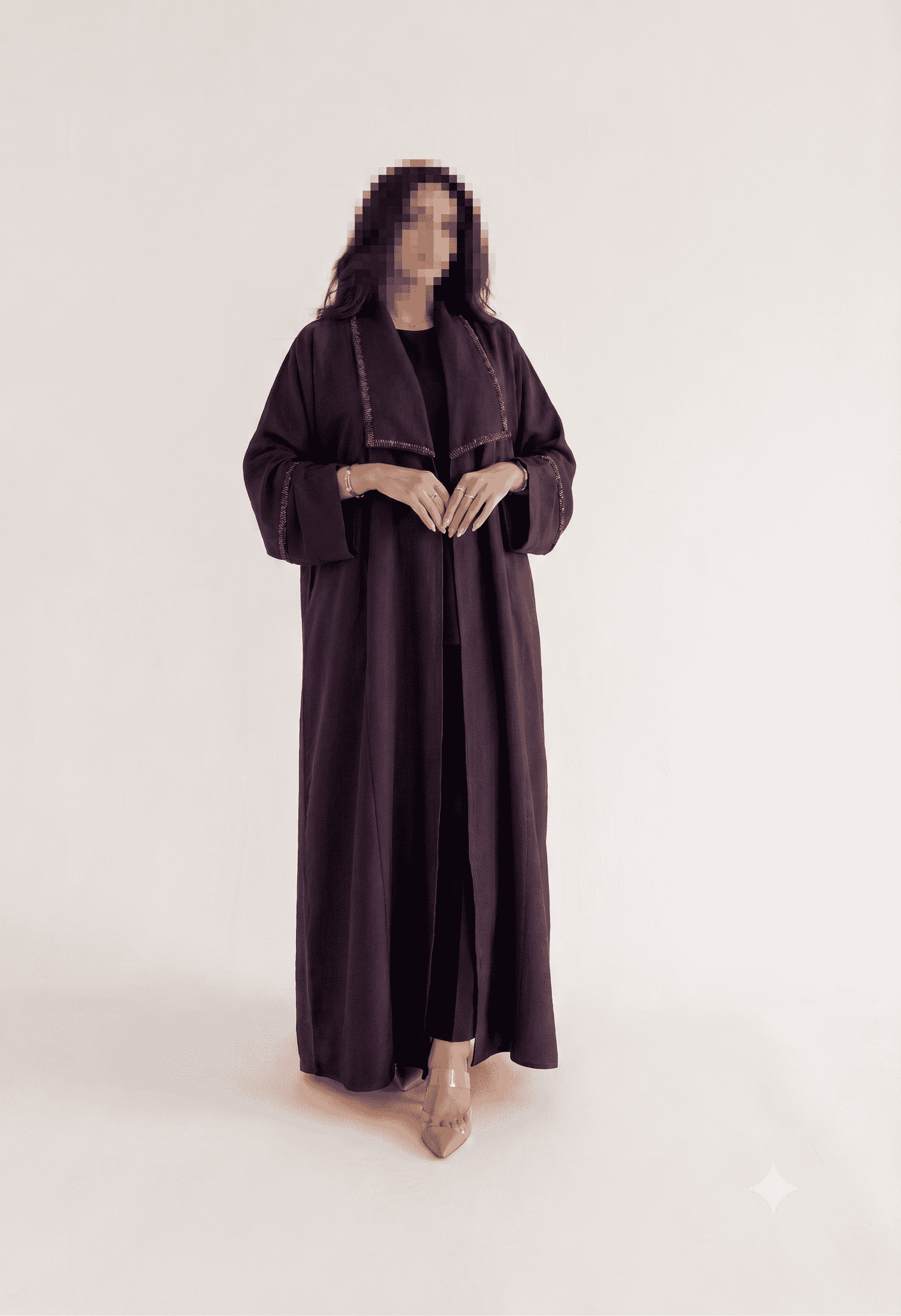 MWT4015  - عبايه حرير مغسول بقصه انيقة - Aya