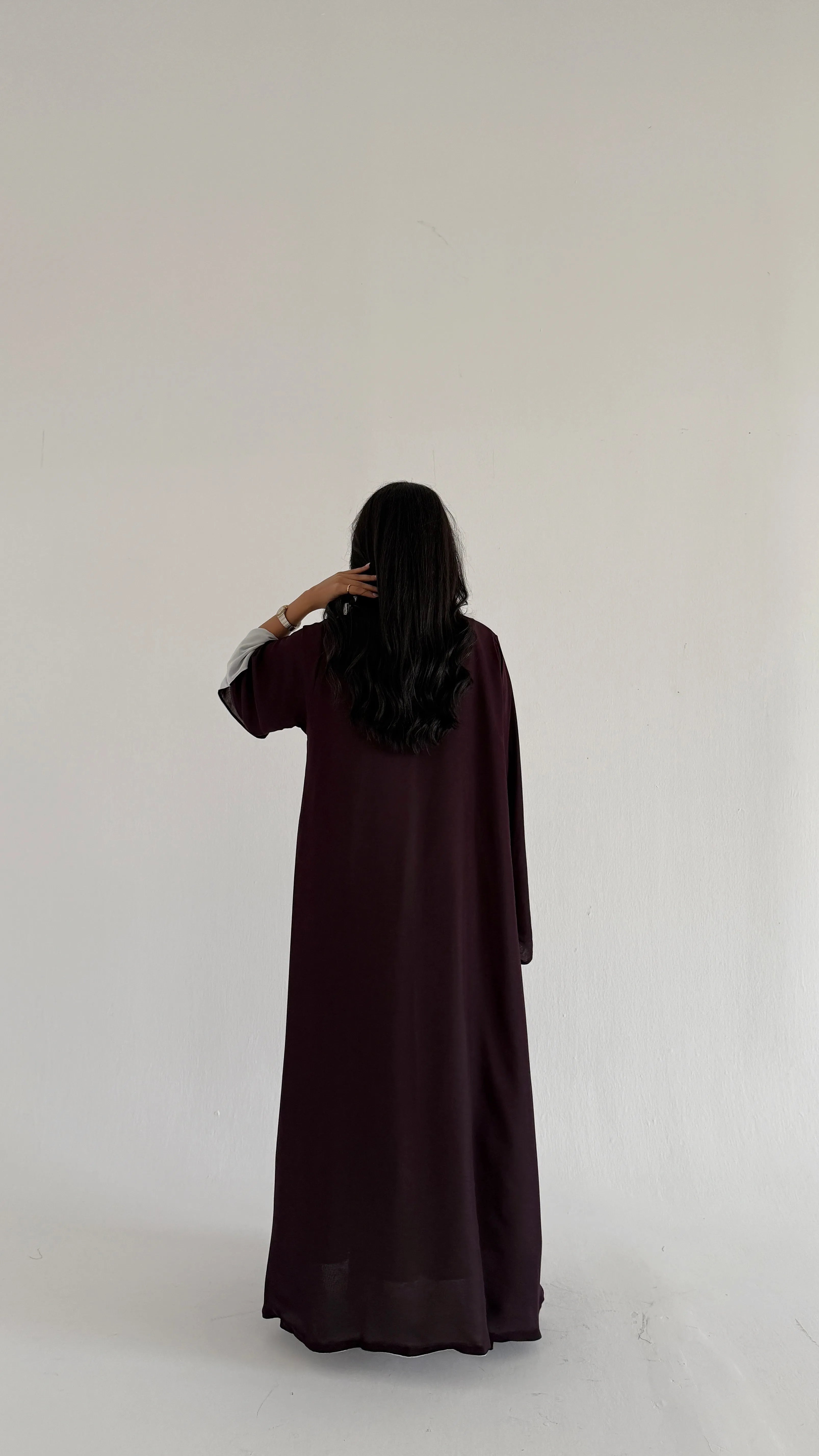 MWT1227 - عبايه شيفون فتنامي دبل فيس - Aya
