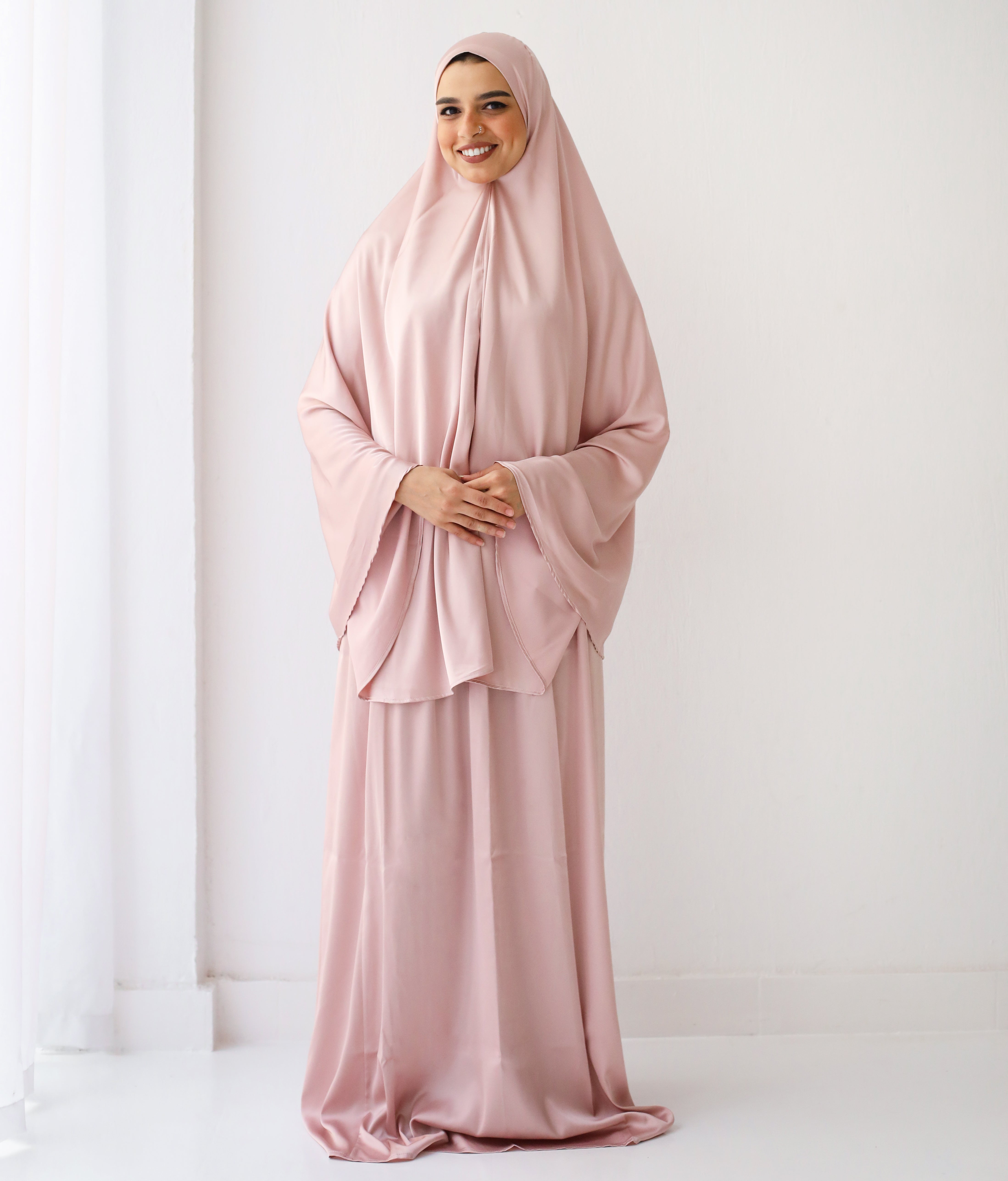 Blush Pink Plain Prayer Set - Aya