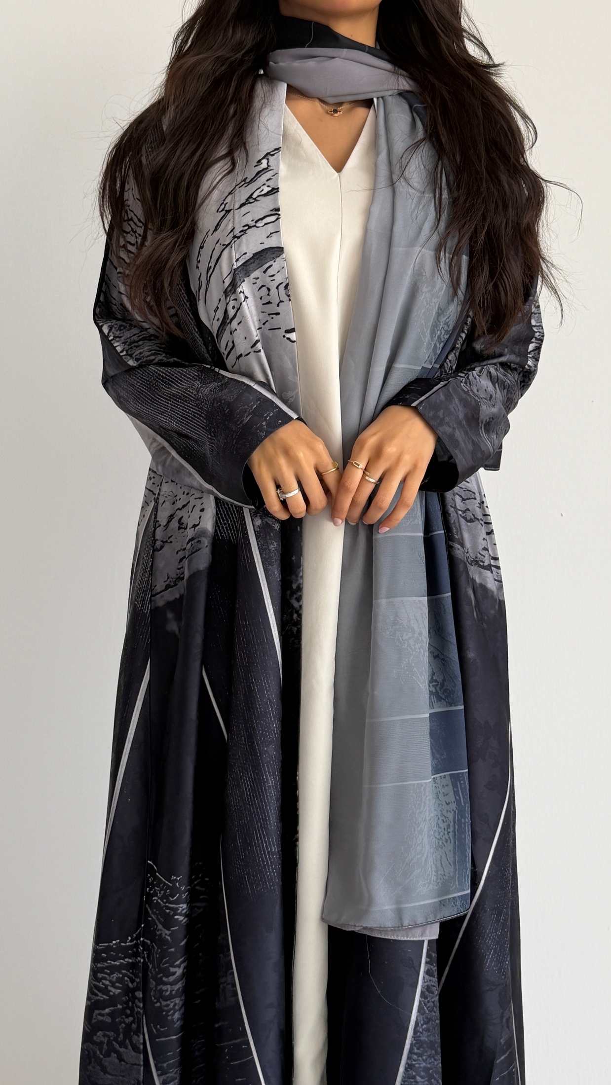 MWT1437 عباية طباعة | Printed Abaya - Aya