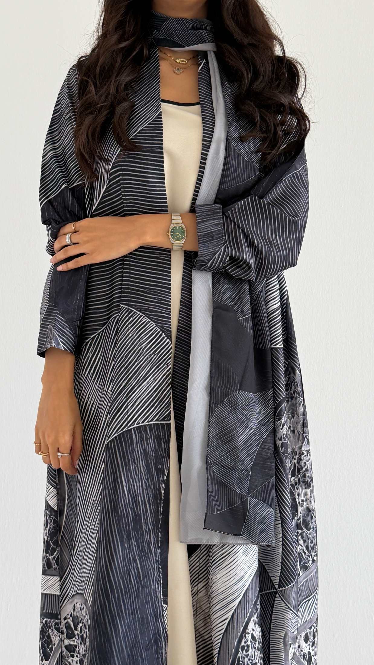 MWT1427 عباية طباعة | Printed Abaya - Aya
