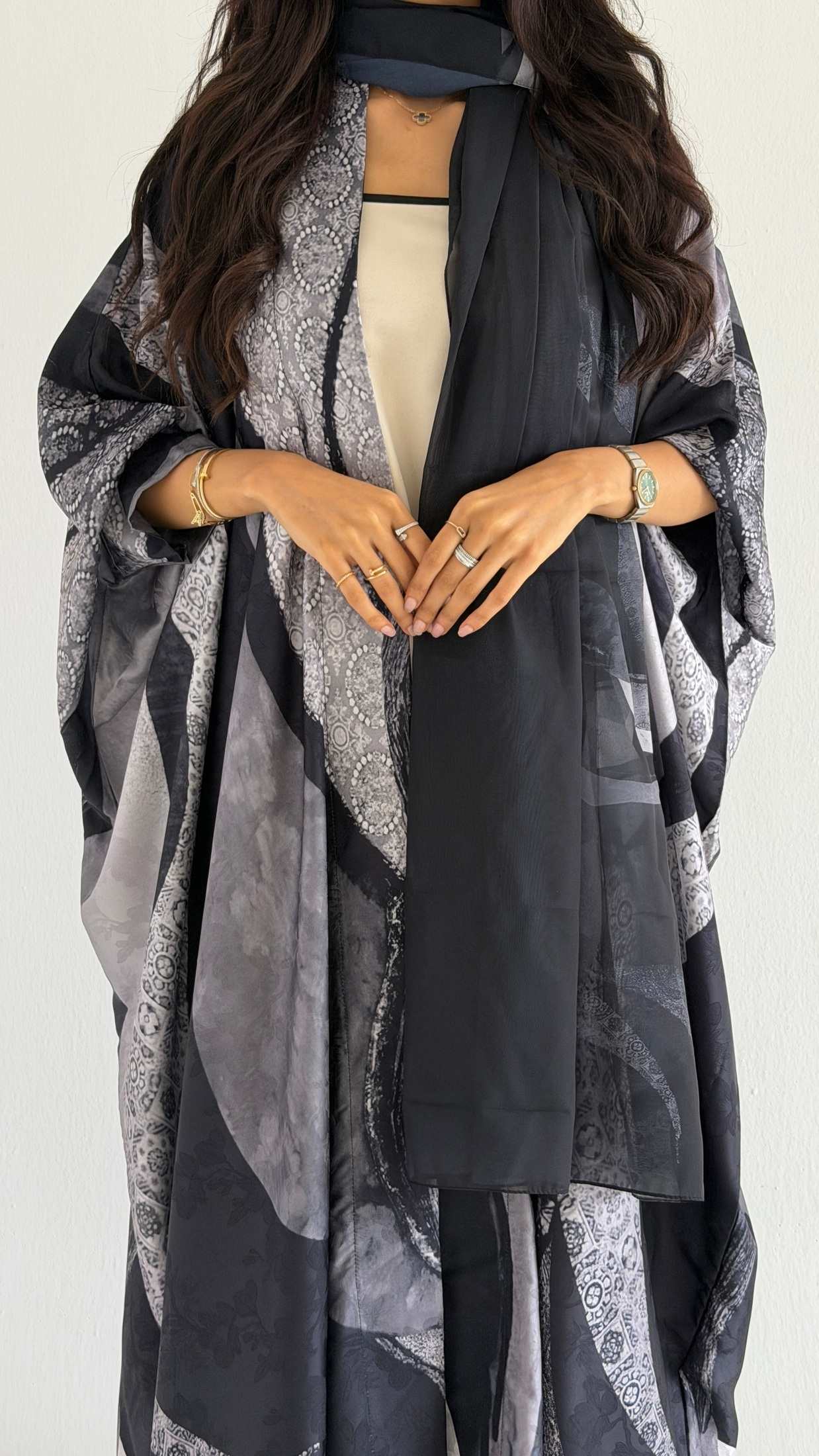 MWT1426 عباية طباعة | Printed Abaya - Aya