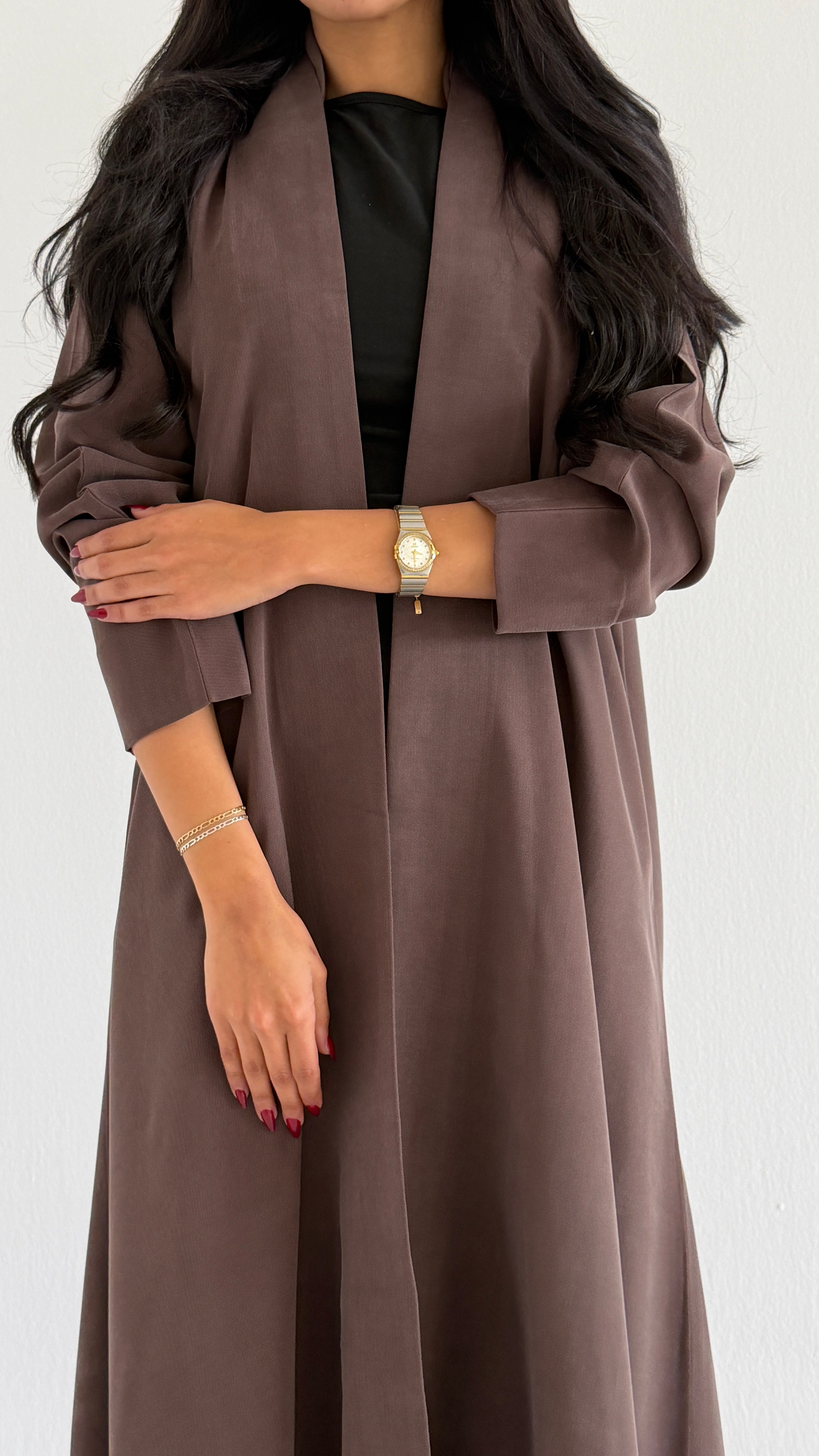 MWT1030 - عباية مع طرحة تطريز - Aya