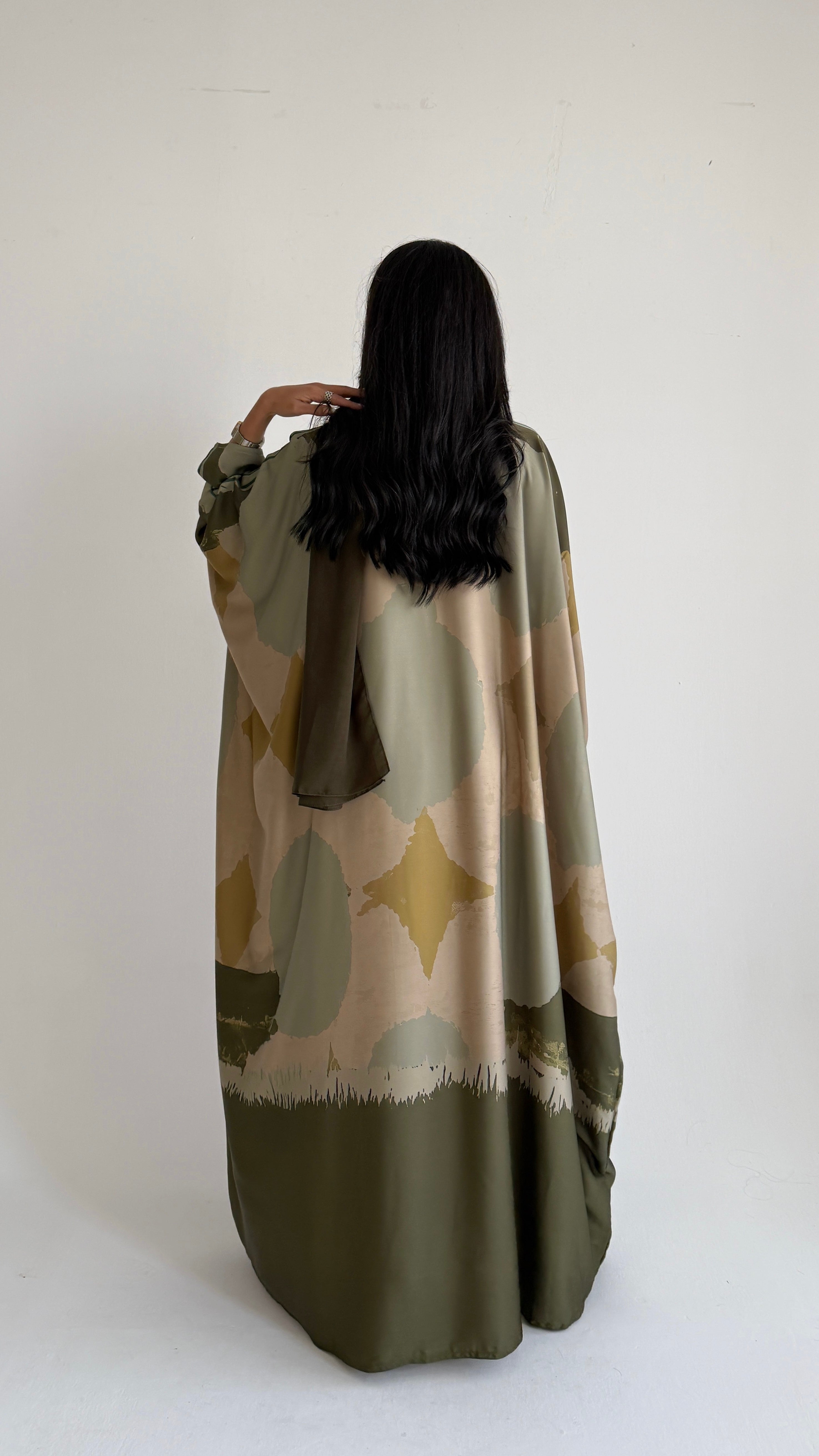MWT2152 - عباية طباعة صيفية | Summer printed abaya