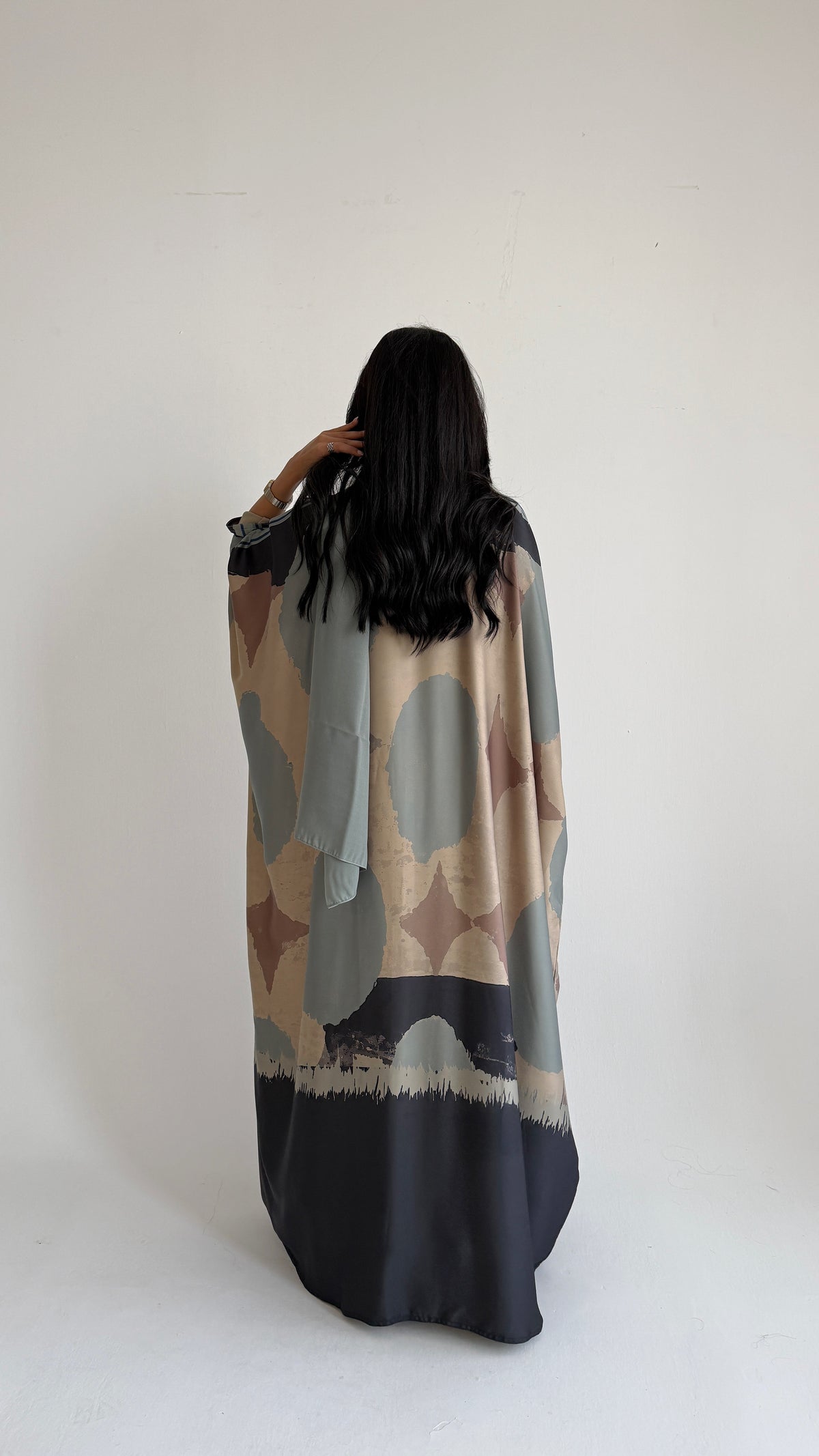 MWT2154 - عباية طباعة صيفية | Summer printed abaya