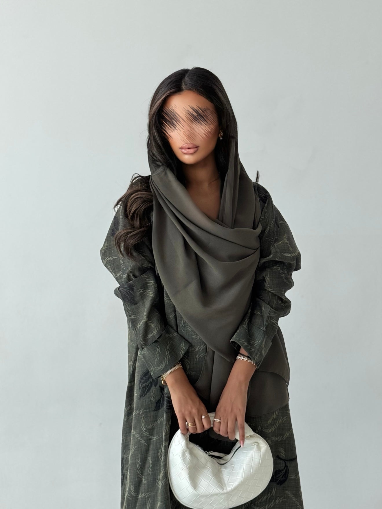 MWT500 - عباية لنن طباعة - Aya