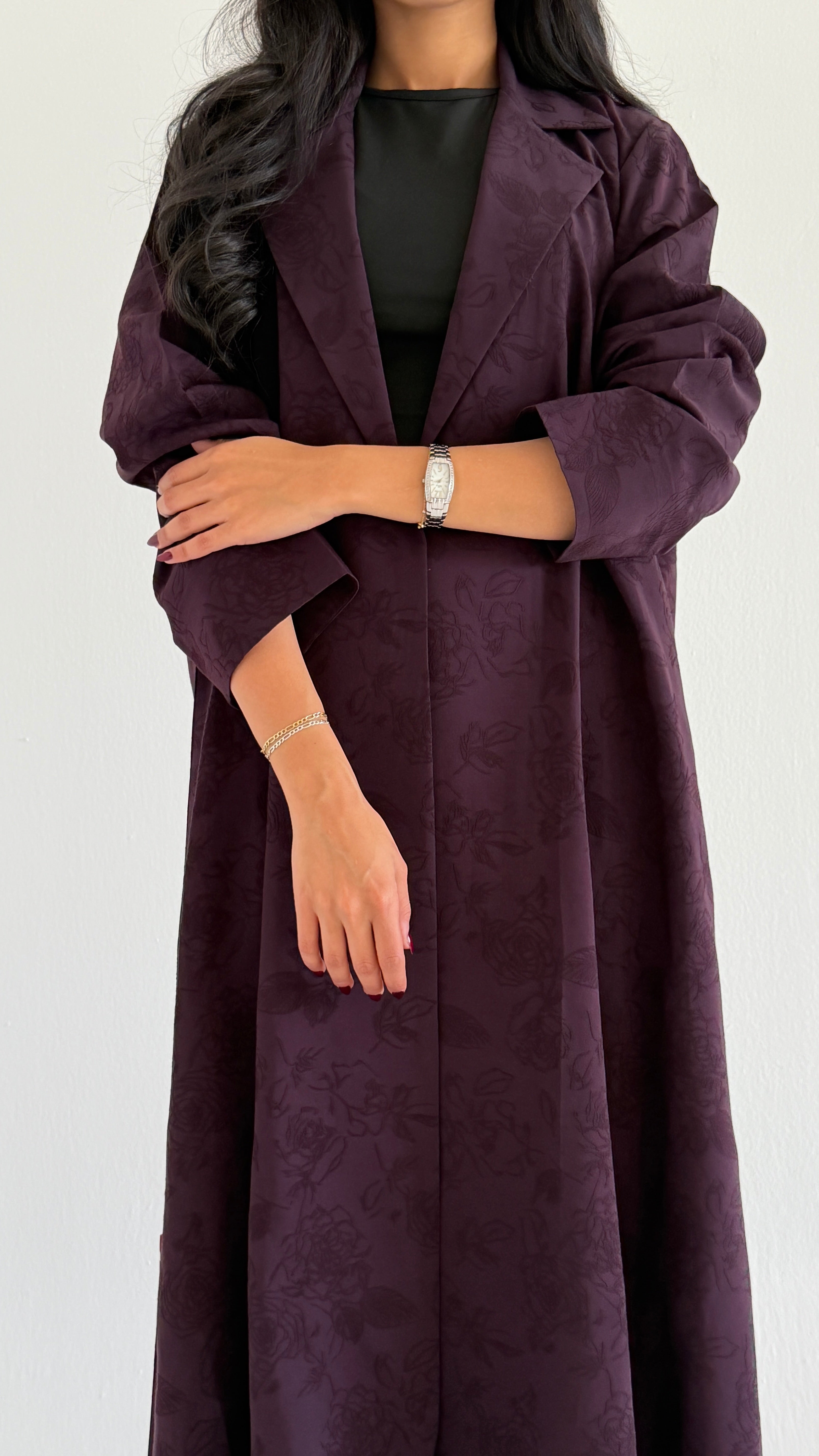 MW2086 - عباية جاكار أنيقة بقصّة بليزر عصرية - Aya