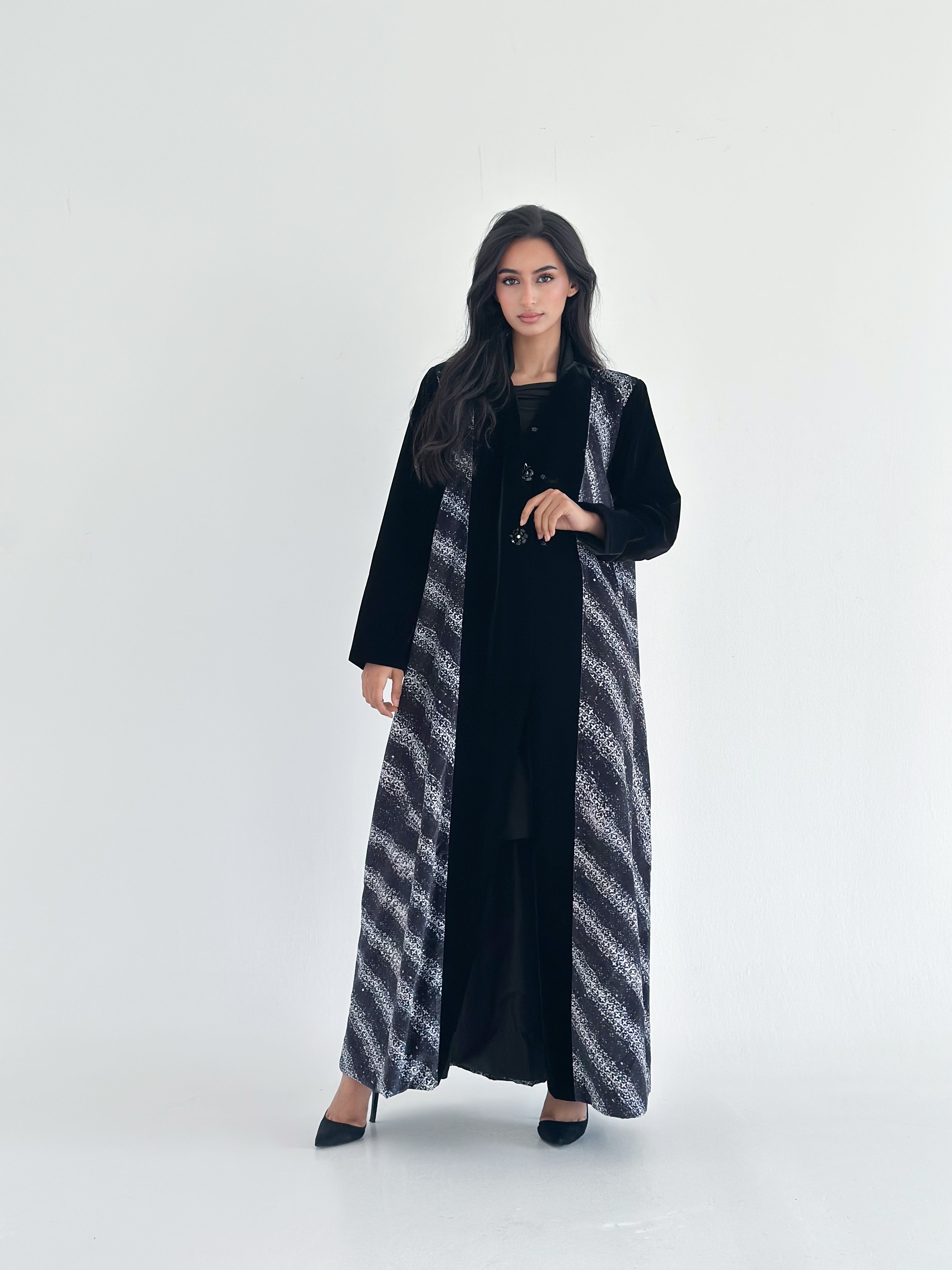 MWT742 - عباية بليزر برينت - Aya