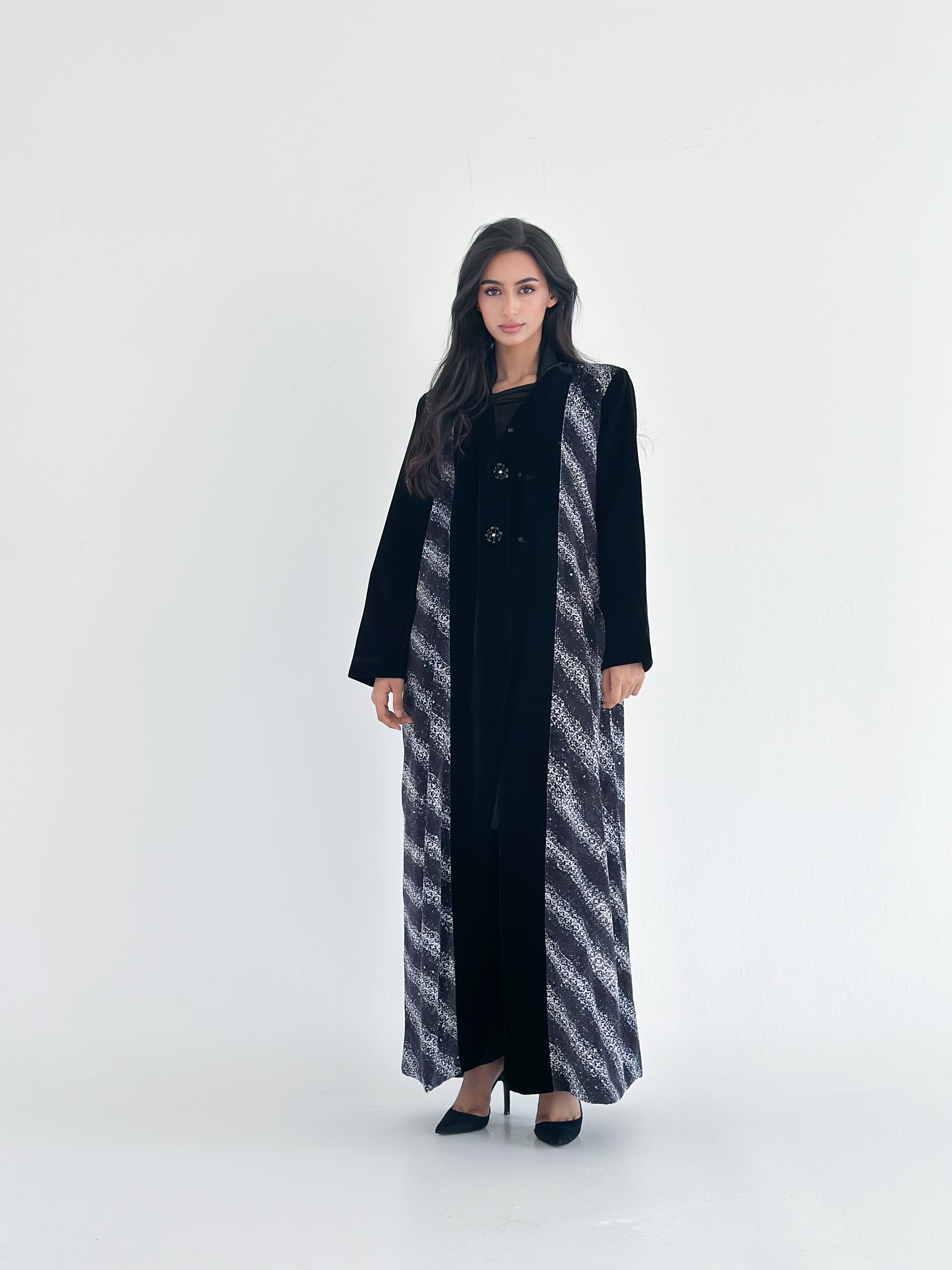 MWT742 - عباية بليزر برينت - Aya