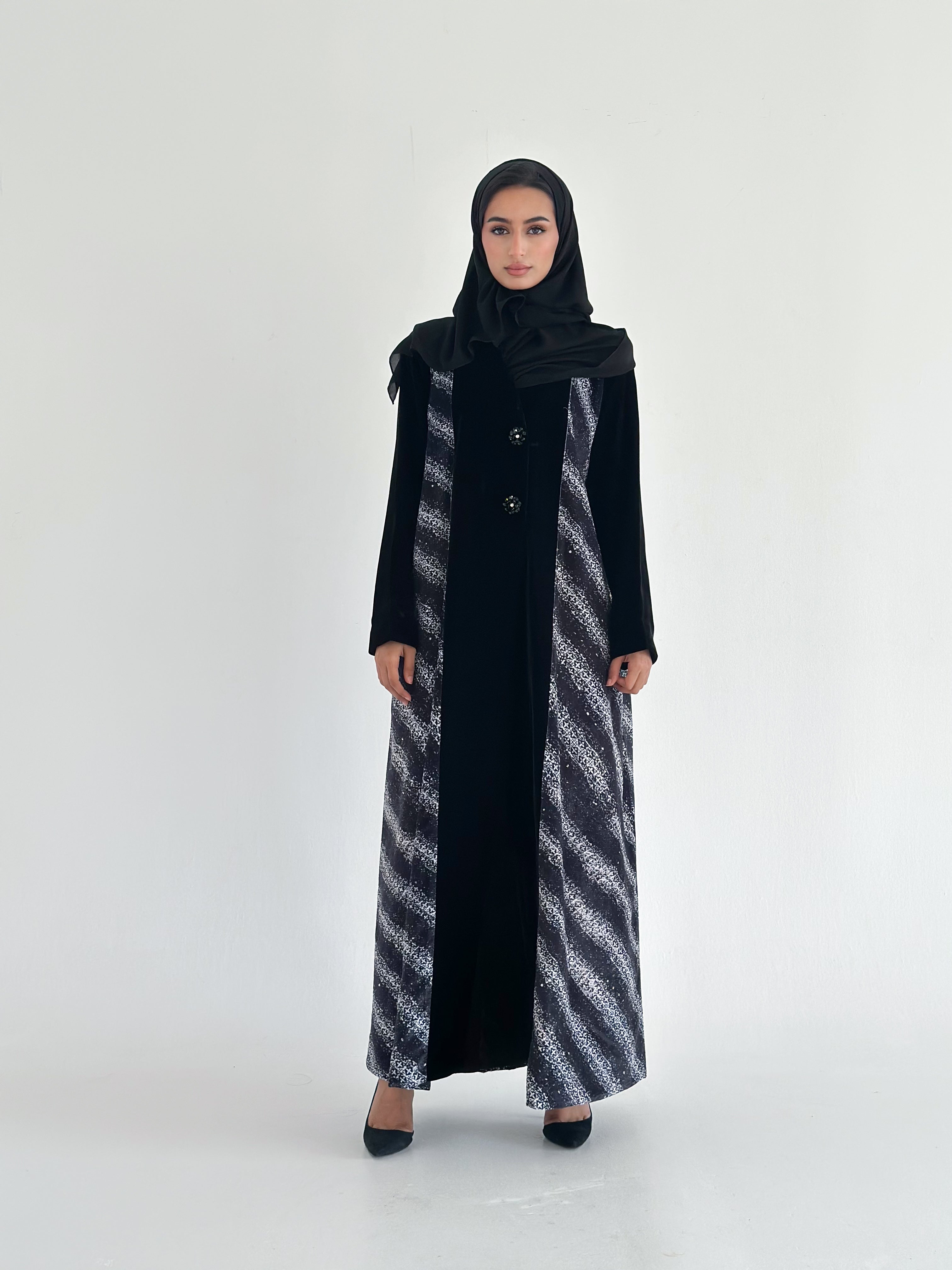 MWT742 - عباية بليزر برينت - Aya