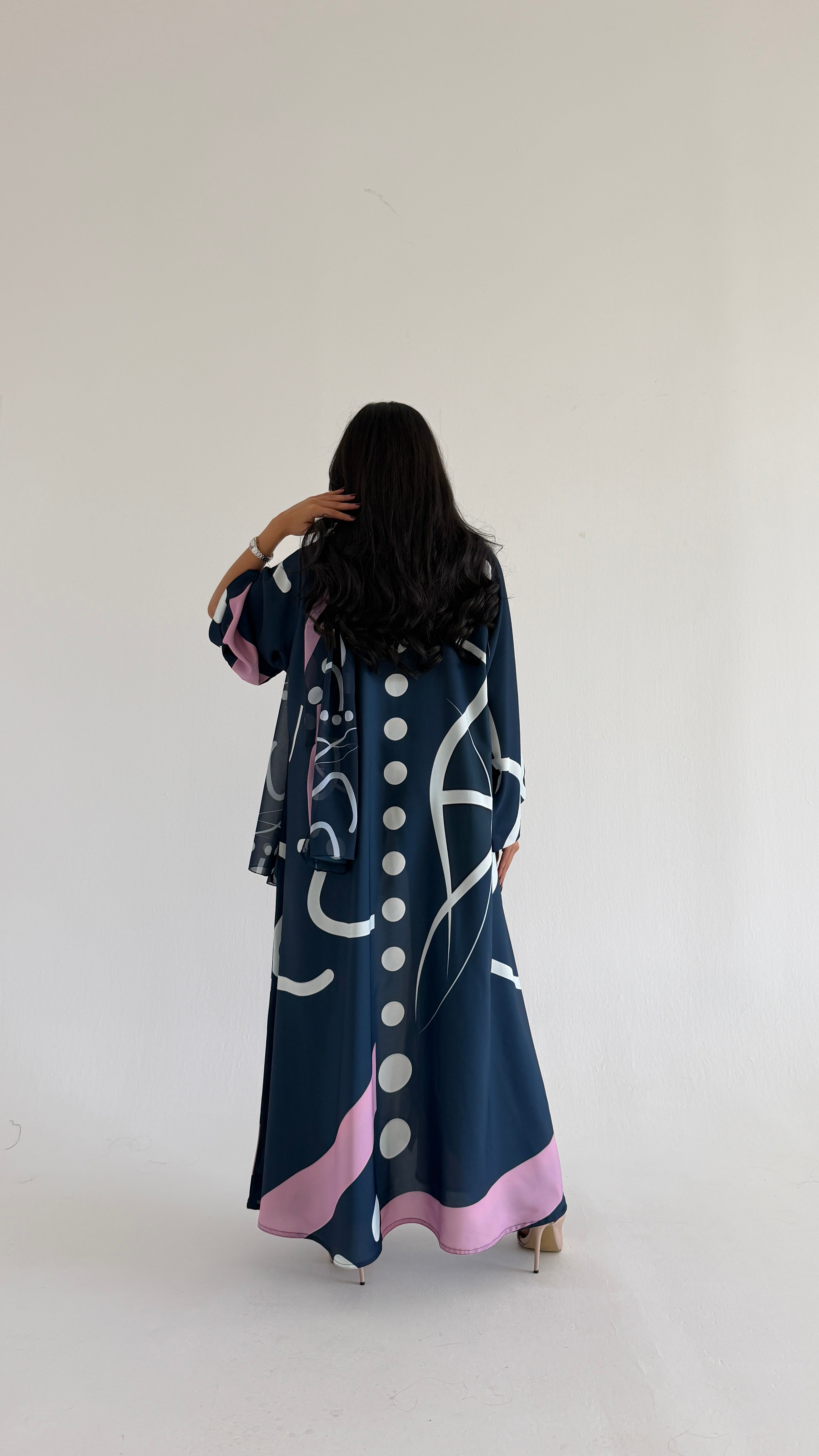 MWT1096 - عباية طباعة | Printed Abaya - Aya