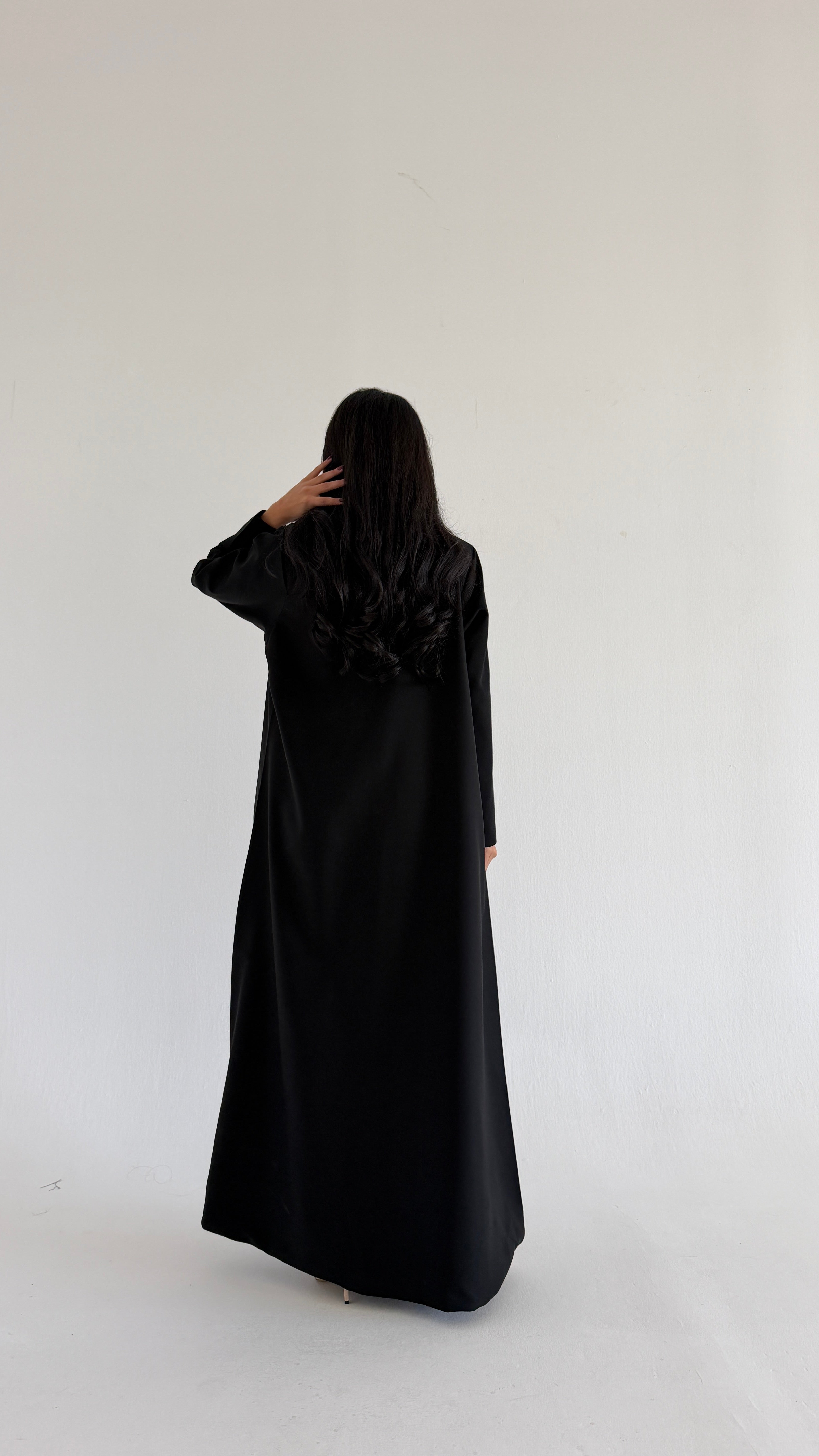 MWT1092 - عبايه اسود اشك اسود - Aya