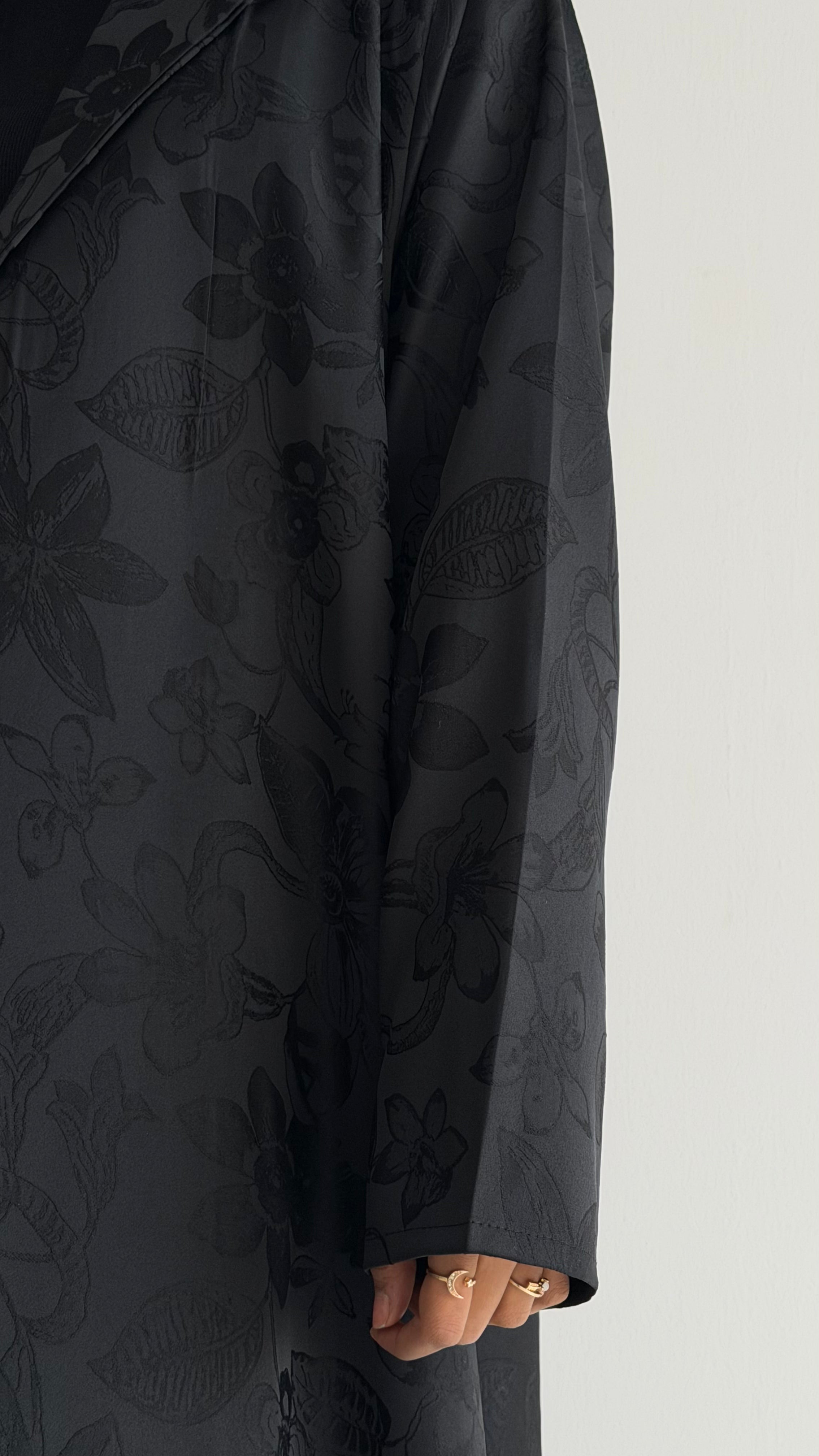 MWT813 - عباية بليزر جاكار - Aya