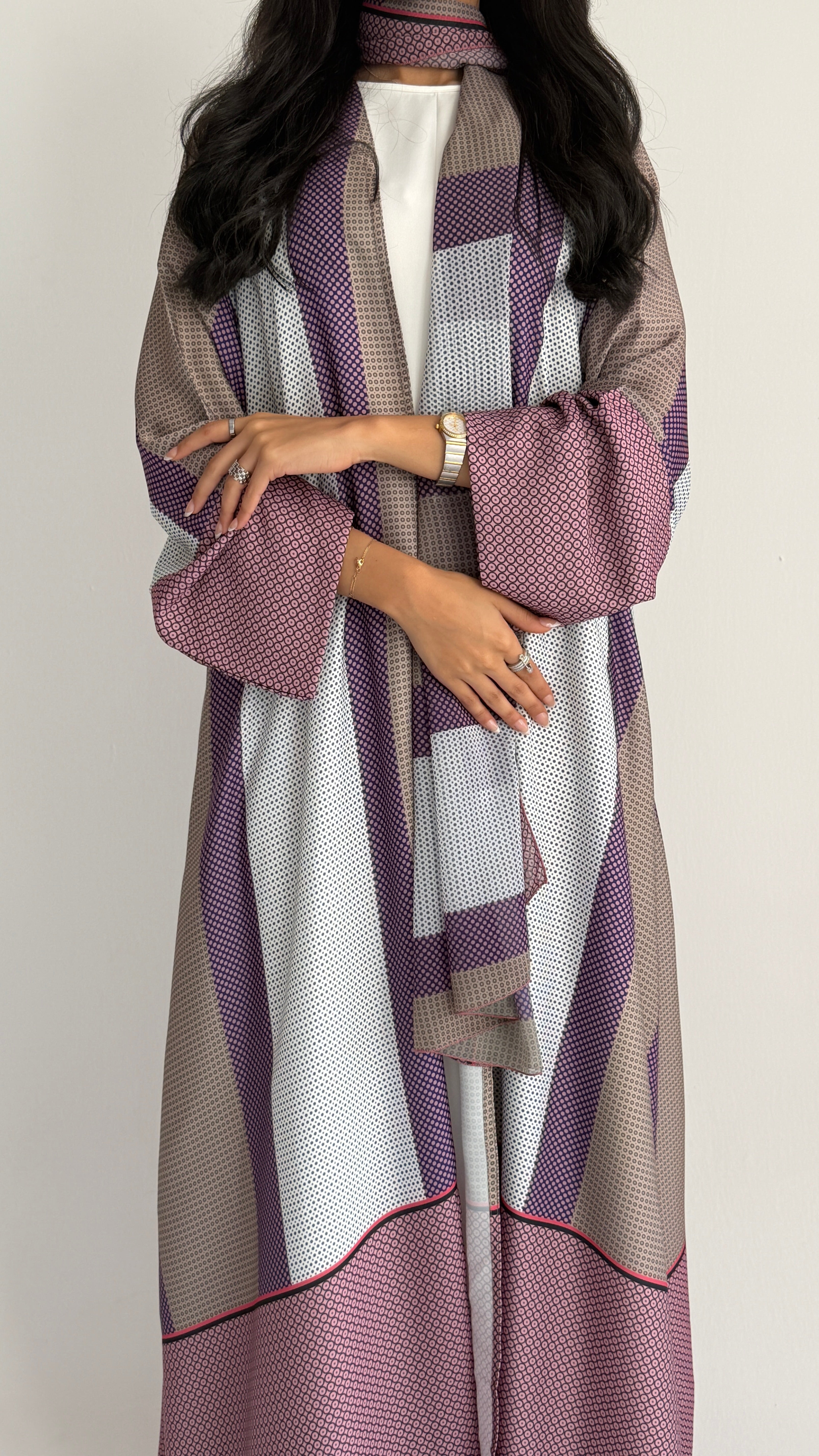 MWT1245 - Summer Printed Abaya |  عباية صيفية طباعة