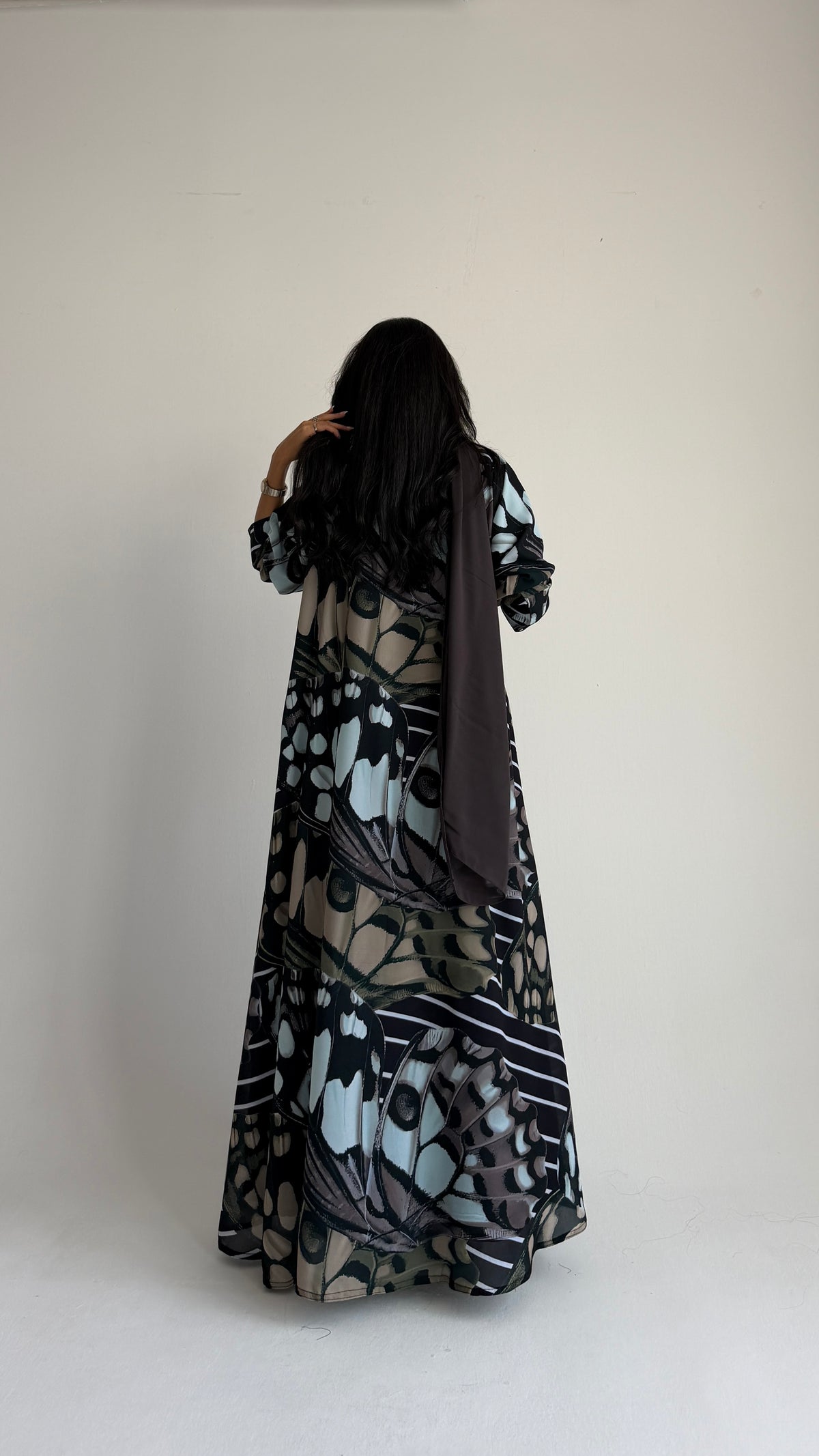 MWT2133 - عباية طباعة- Printed Abaya - Aya